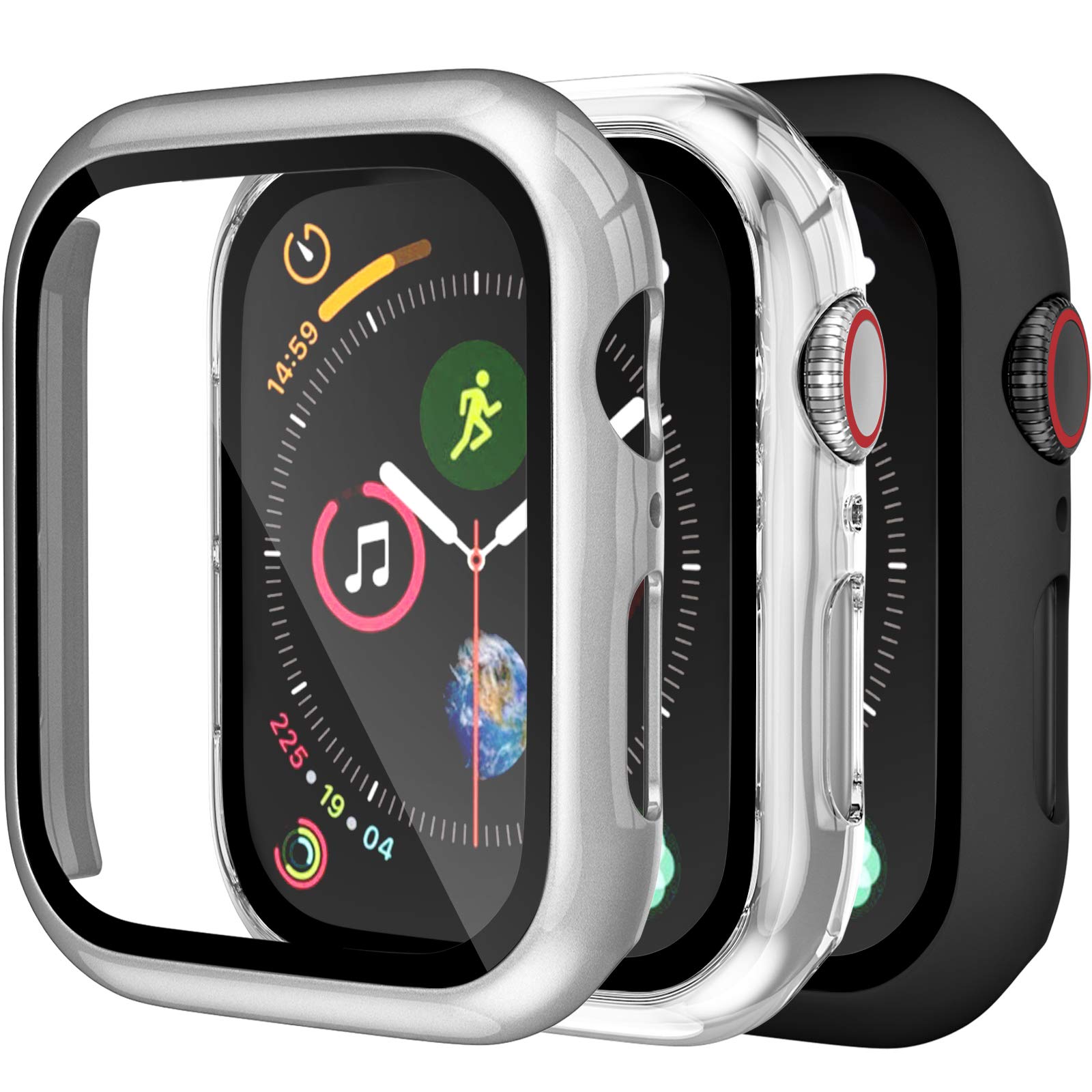 Charlam Compatible With Apple Watch Case 40Mm Iwatch Se Series 6/5/4 Built In Screen Protector, Thin Guard Bumper Full Coverage