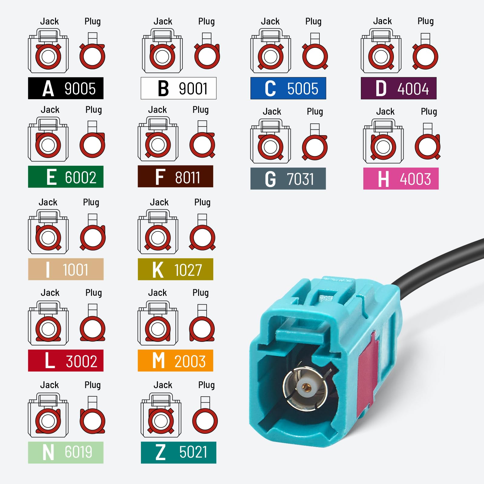 Anina 4Ft Fakra Female To Smb Male Antenna Adapter For Car Sirius Xm Satellite Radio Receiver Tuner To Aftermarket Xm Antenna Co