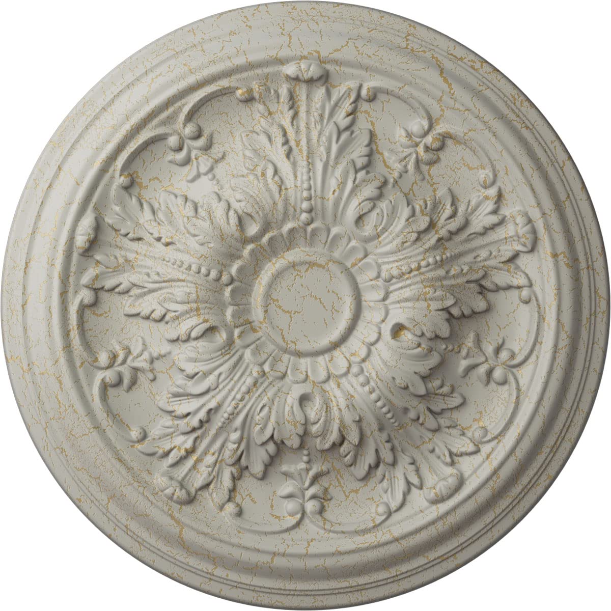 Ekena Millwork Cm20Dapcc Damon Ceiling Medallion, 20''Od X 1 1/2''P (Fits Canopies Up To 3 3/8''), Hand Painted Pot Of Cream Cra