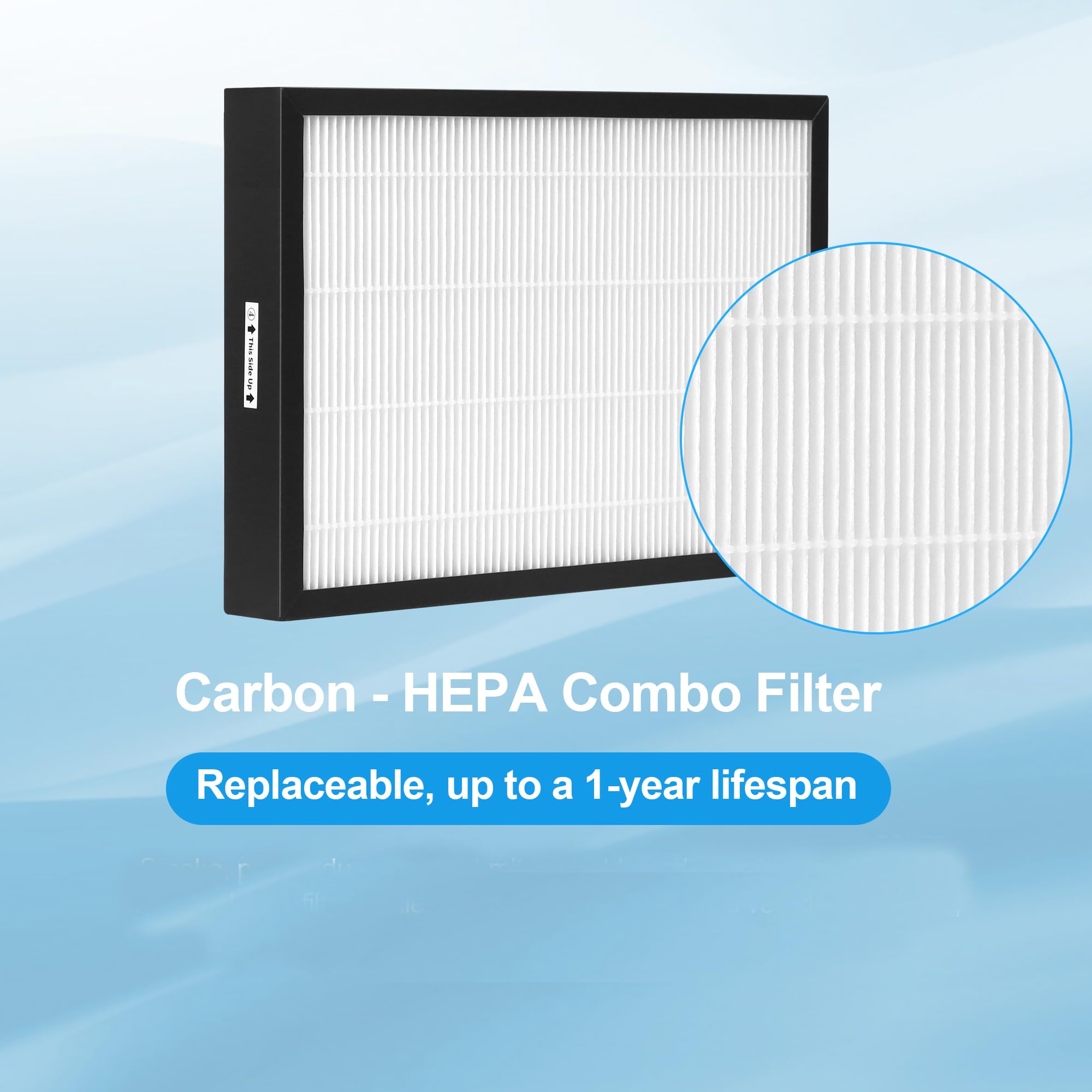 Replacement Filters Set Compatible With Nuwave Oxypure Models 47001, 47002, 47003, 47004 Air Puri Fier With 1Pcs Ss Pre Filter,