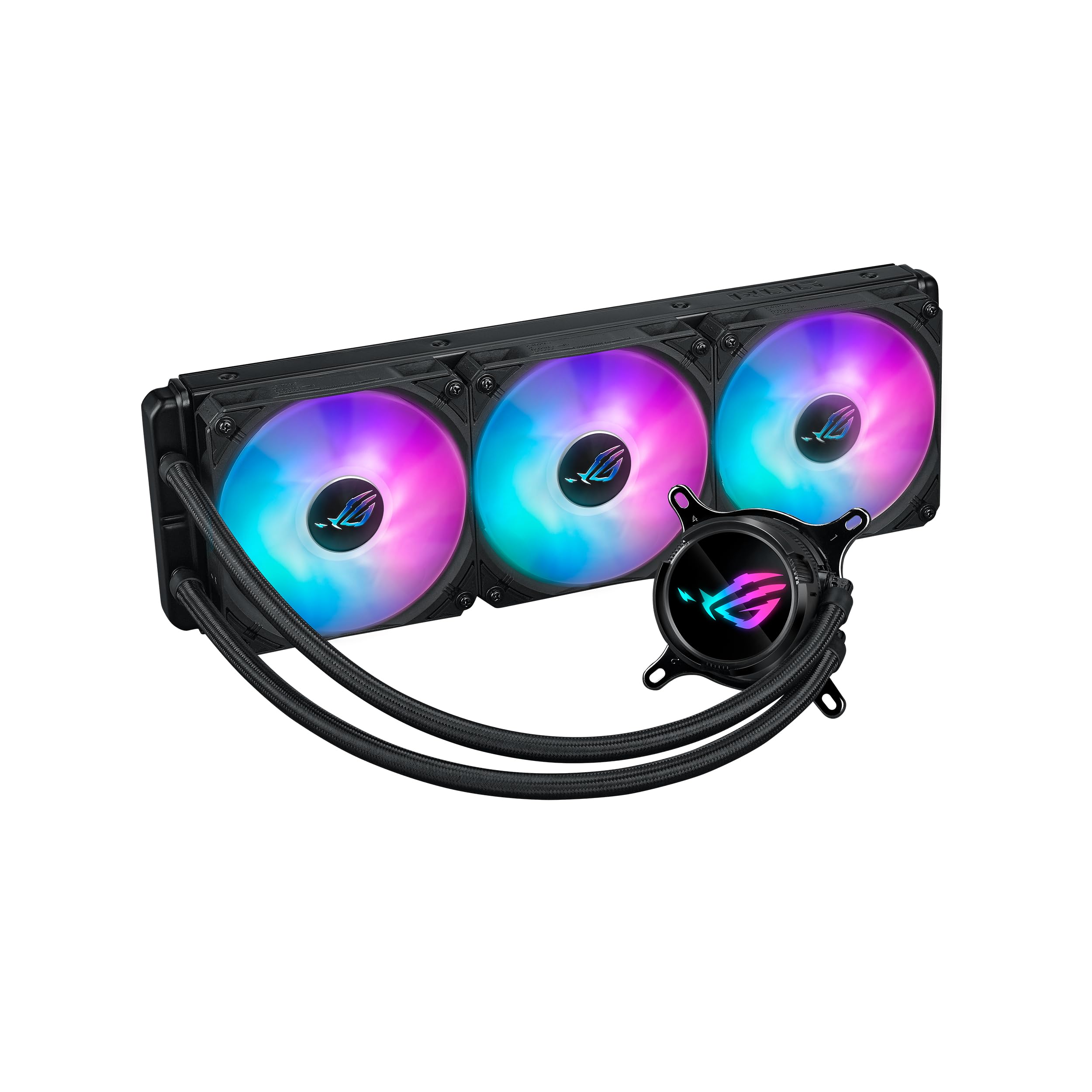 Asus Rog Strix Lc Iii 360 Argb All In One Cpu Liquid Cooler With 360 Rotatable Water Block, Aseteks New Gen7 V2 Pump, Premium Ro