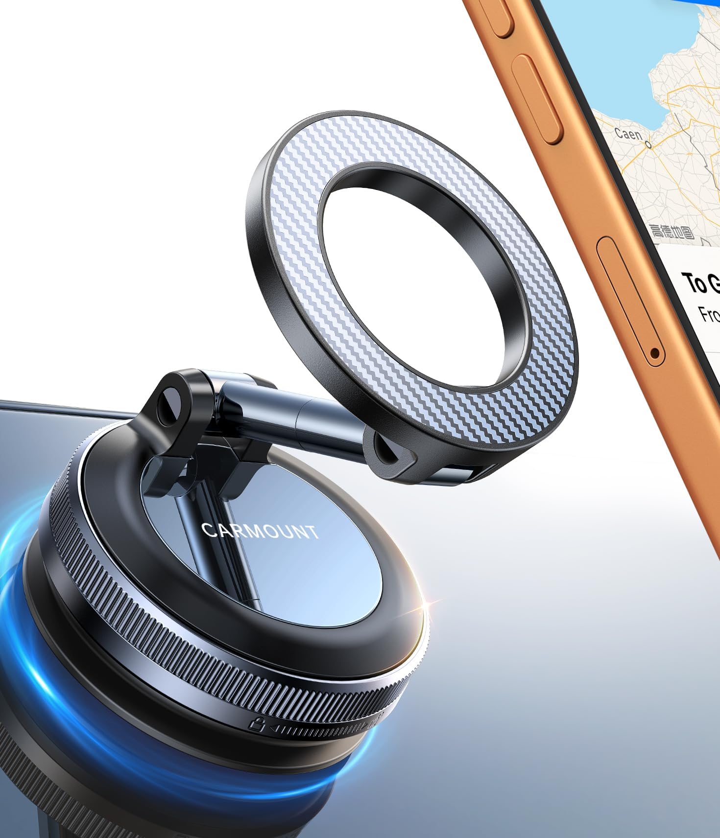 for Magsafe Car Mount carmount 2.0 Magnetic Phone Mount?True Military-Grade Durability? Vacuum Magnetic Phone Holder for Car Tri