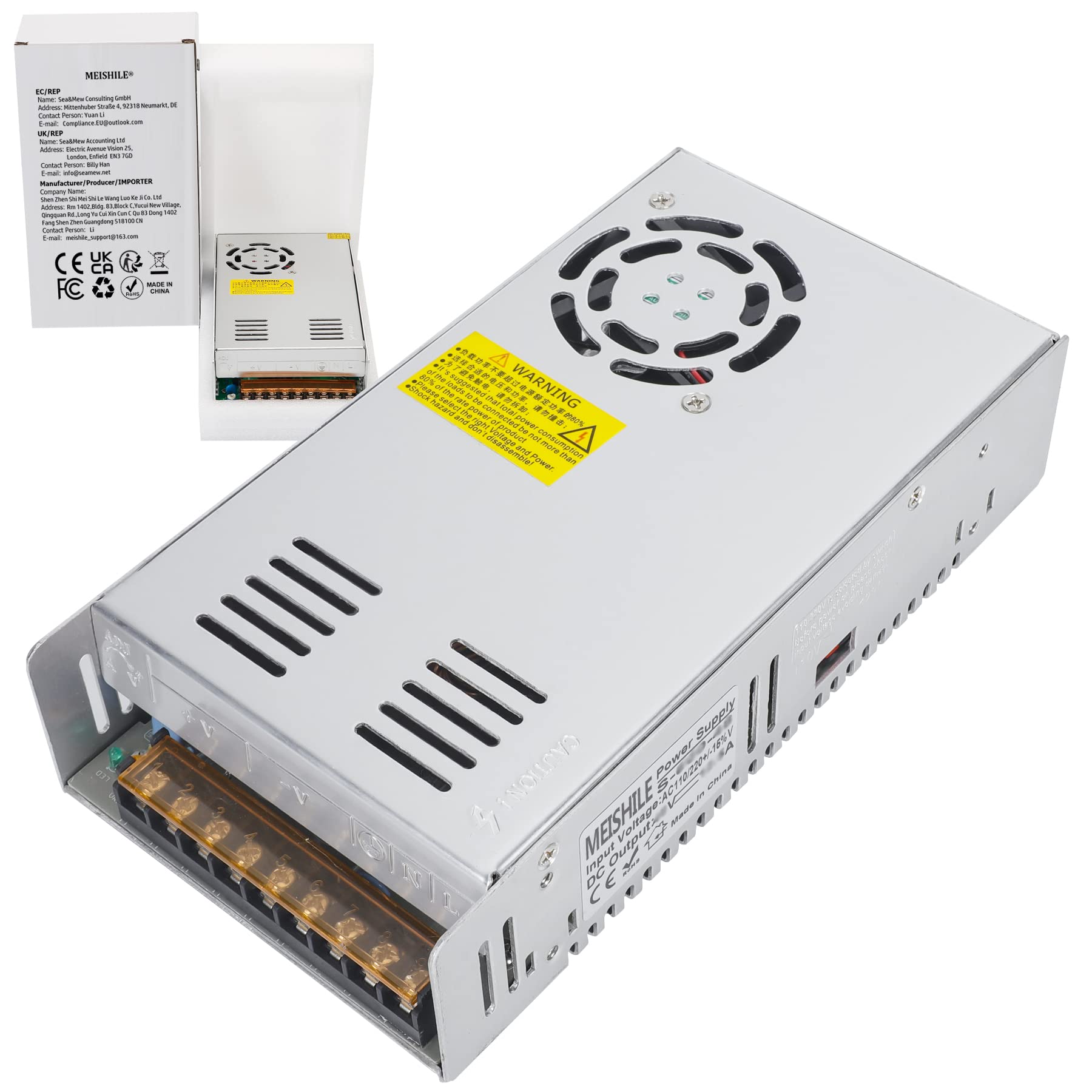 Meishile 12V 50A 600W Dc Switching Power Supply Adapter Psu Ac To Dc Industrial Transformer Converter For Led Drive Light Lamp M