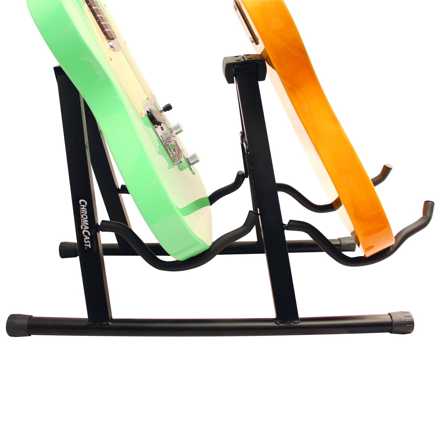 Chromacast Cc Dgs 2Pk Universal Folding Double Guitar Stand With Secure Lock, Pack Of 2