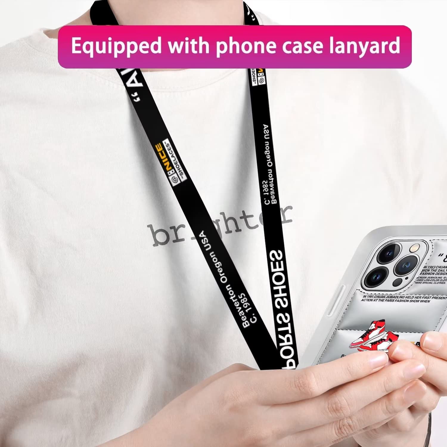 WEBJIASU iPhone 14 Pro Max Puffer Case Shockproof Soft Silicone Silver Sports Style