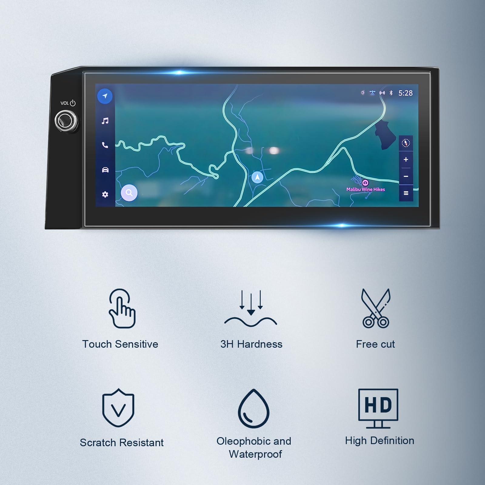 Bibibo 2Pcs For 2025 Toyota Camry Accessories Screen Protector 2025 Toyota Camry Xle/ Xse 12.3' Pet Nano Protective Film [Anti Glare& Scratch Ultra Clear] Toyota Camry Accessories 2025 Toyota Camry Radio Screen Protector 2025 Camry