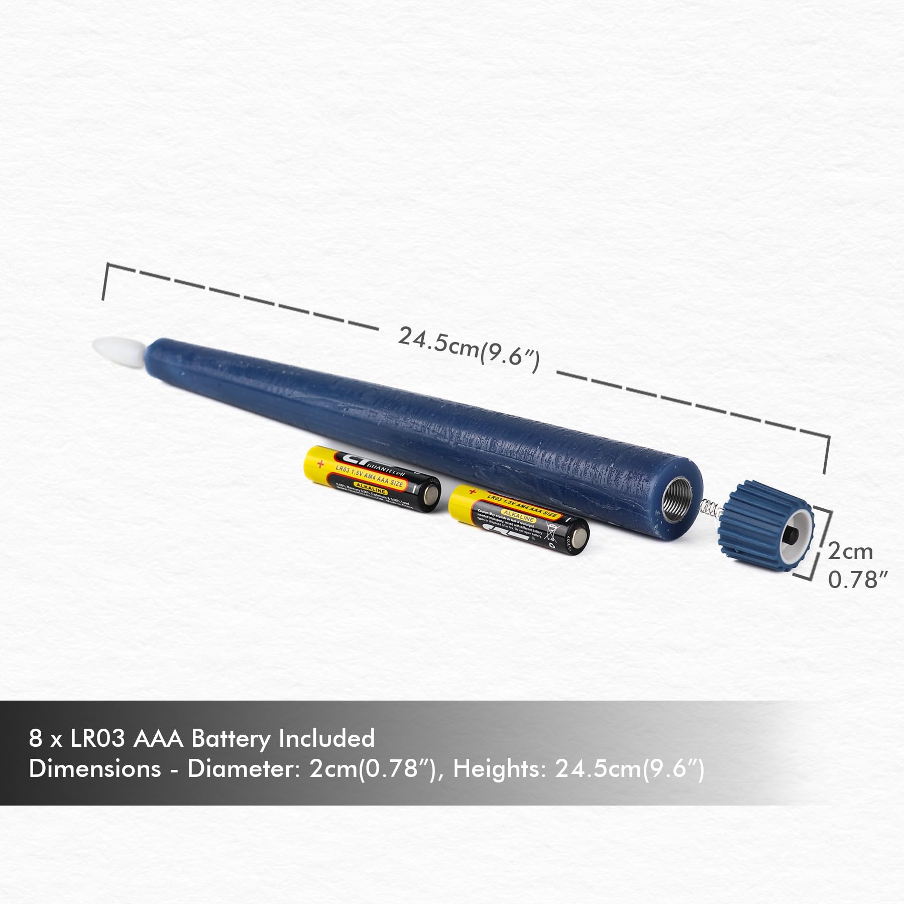 Fanna 9.6 Flameless Led Taper Candles With Timer In Real Wax, Battery Operated Rustic Wax Dinner Candlesticks With Remote, 8 Bat
