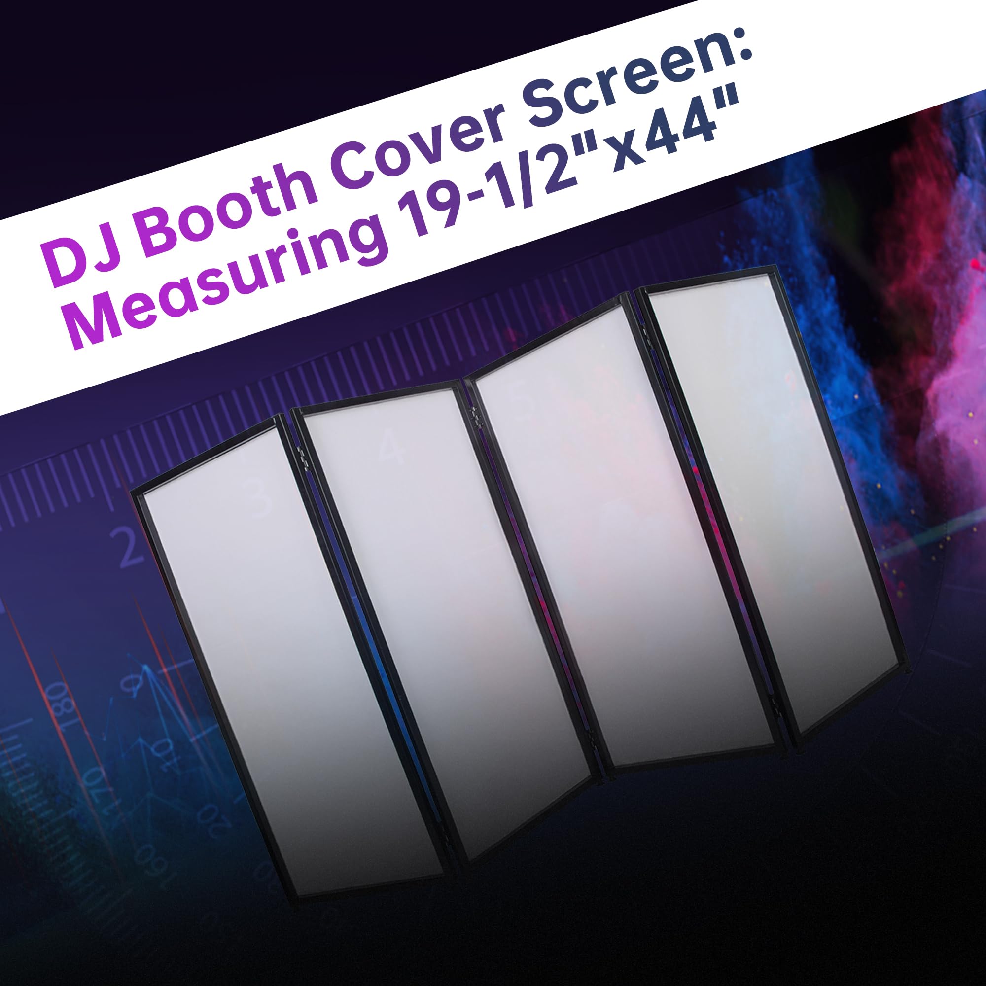 Ecotric Portable Dj Facade Booth Foldable Cover Screen With White/Black Facade+Cloth Frame Booth Steel +Travel Bag Case Projecto