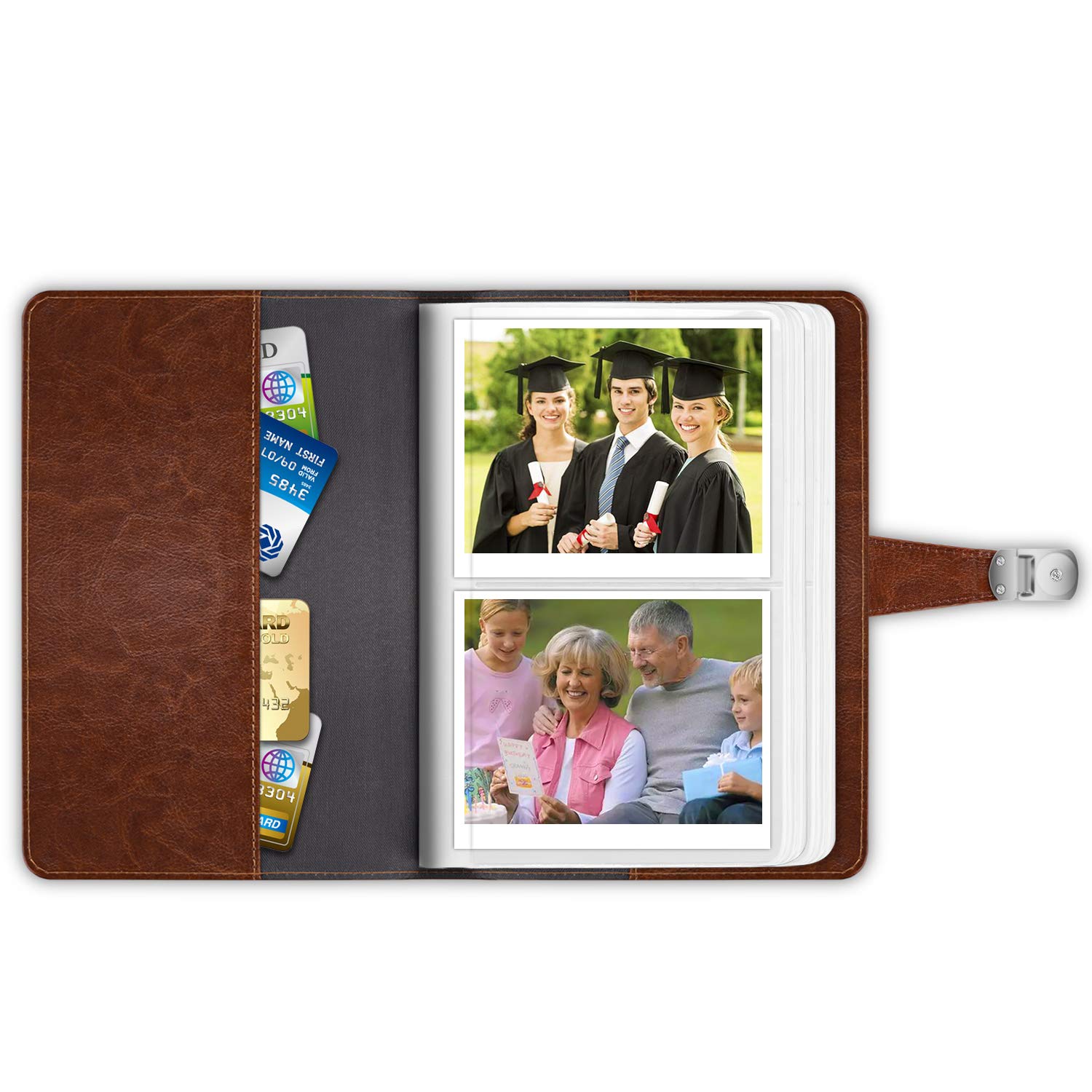 Fintie Small Photo Album For 3.5X4.5 Inch Films   64 Pockets Albums For Fujifilm Instax Wide 400/ Wide 300/ Polaroid Now+/ I Typ