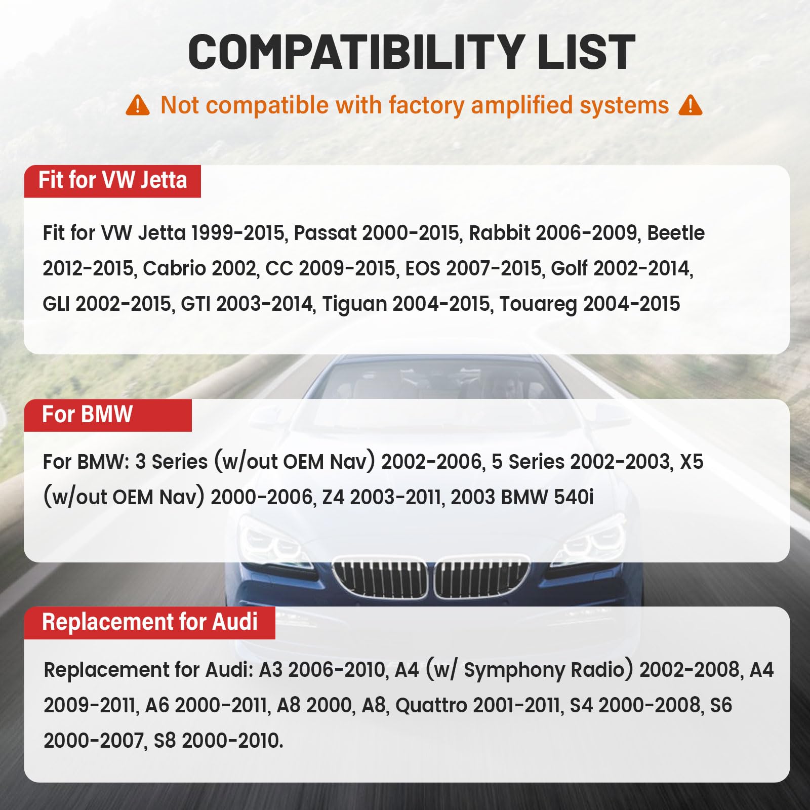 Red Wolf Stereo Wiring Harness W/Fakra Antenna Adapter For Bmw 3/5, Volkswagen 2004 2015, Audi 2002 2010 Mercedes Benz 2007 2015 Mount On Aftermarket Radio Cd Player Wire Cable Kit