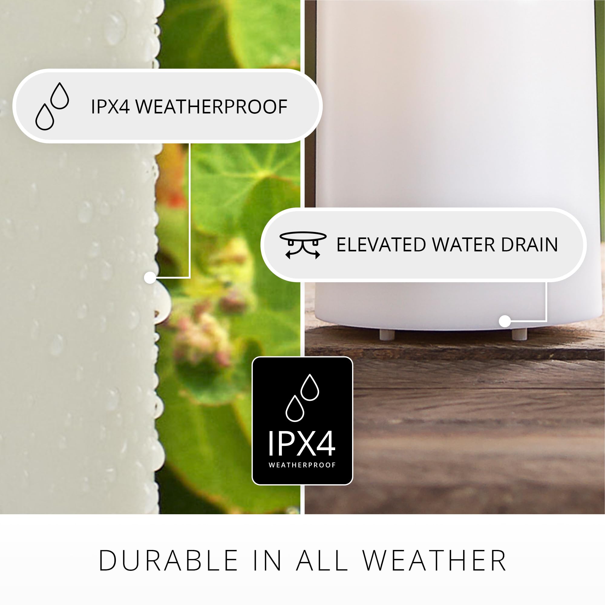 Luminara Cherry Red Outdoor Flameless Candle Moving Flame Led Pillar Battery Operated Lights For Outdoor Decor (3.25'' X 5'')