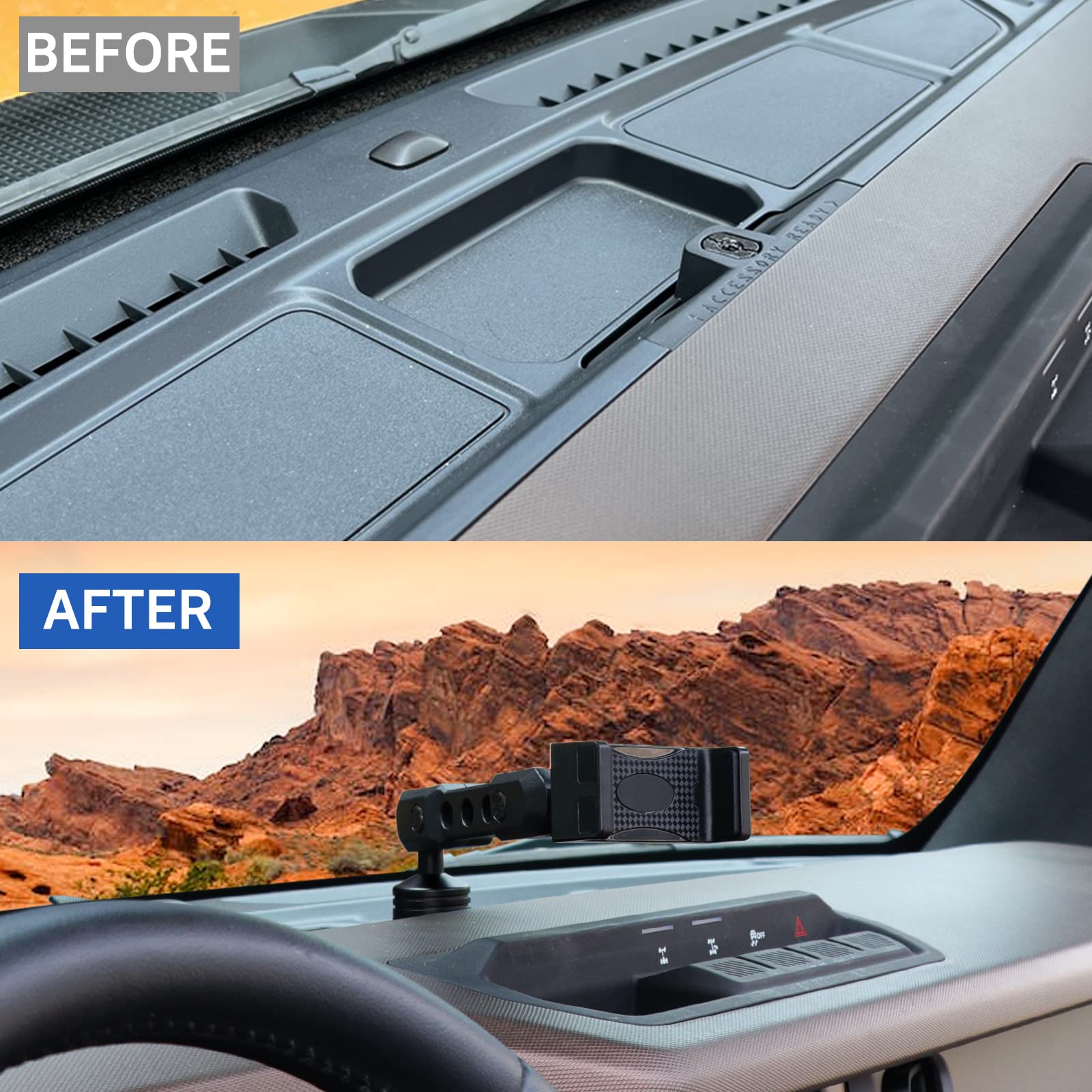 Jhd Togo For Bronco Dash Phone Holder, Phone Mount For Ford Bronco 2021 2022 2023 2024 2/4 Door Accessories,360Adjustable Phone