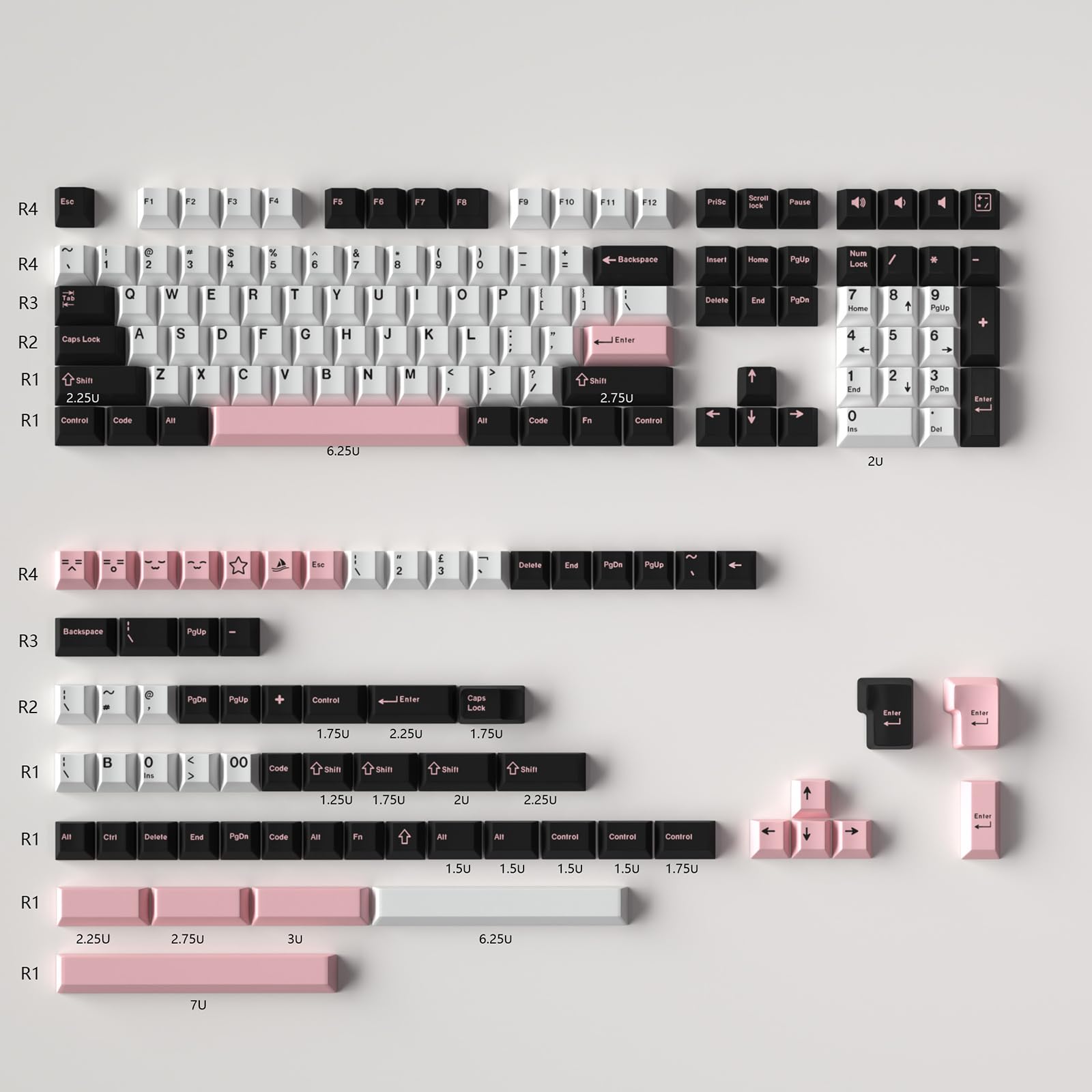 Olivia Keycaps 172 Keys Cherry Profile Doubleshto Keycap Set Fit For Alice Keyboard 61/64/87/104/108 Cherry Mx Switches Iso Ansi