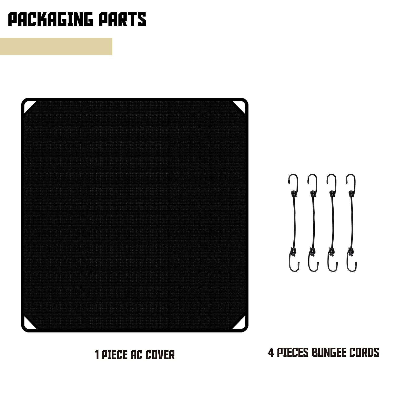 Tang Outside Winter Ac Unit Cover 28''X28'' Outdoor Air Conditioner A/C Unit Compressor Cover Keep Out Leaves With Bungee Cords