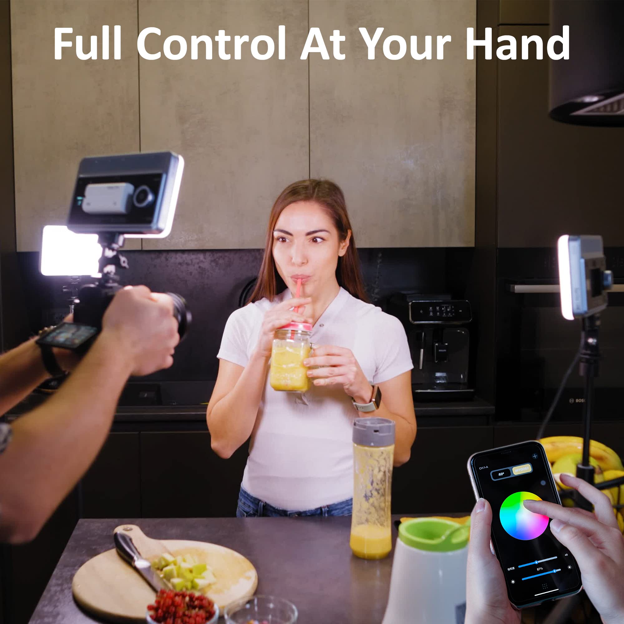 Viltrox Rgb Led Panel Light, Smartphone Control Full Color On Camera Led Photography Light, 2600K 6800K Dimmable Led Video Light