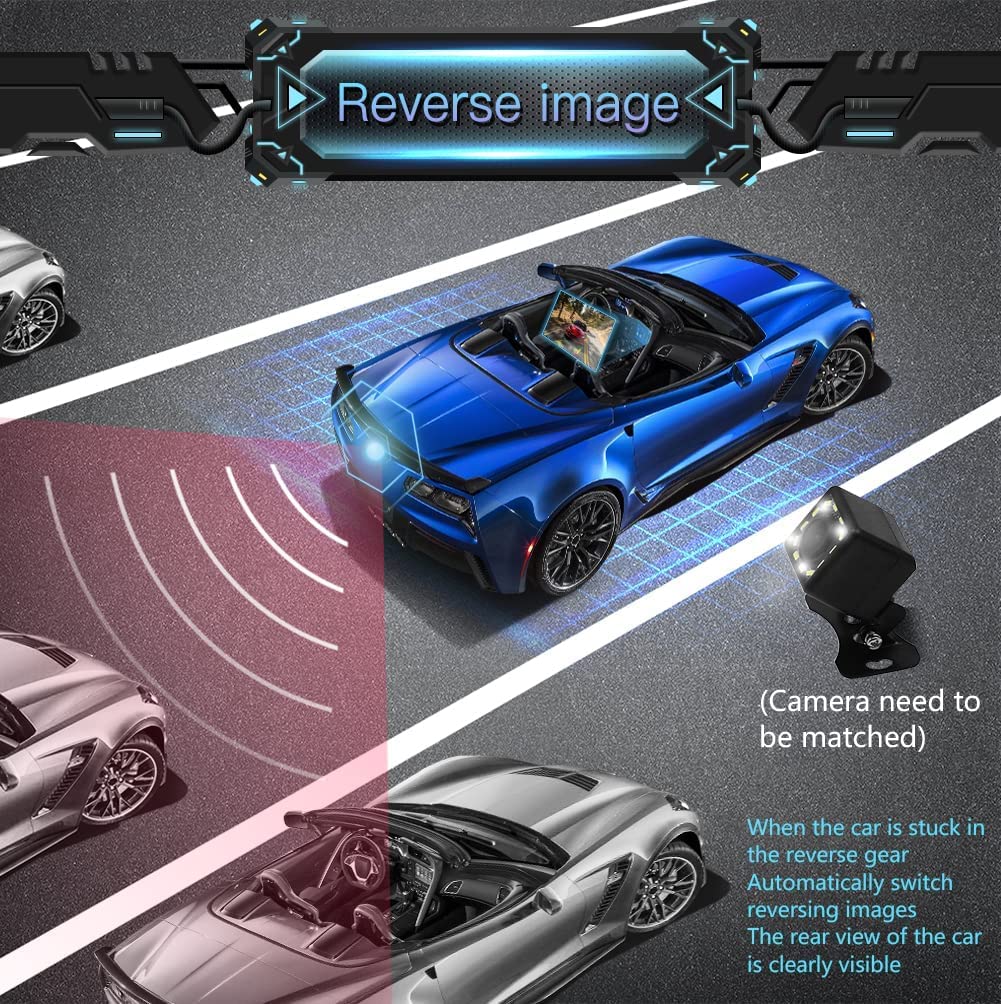 Leadfan 7Inch Car Stereo Double Din Radio Touchscreen With Backup Camera Multimedia Car Audio Support Mirror Link,Bluetooth Call