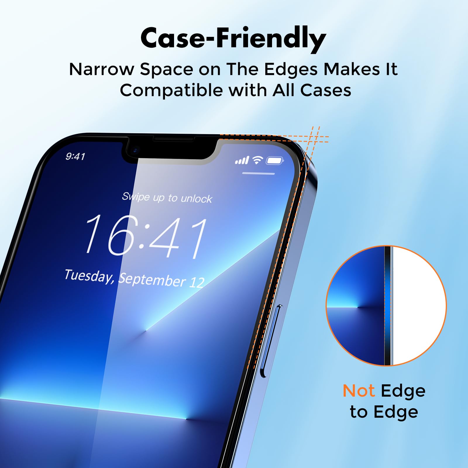 Unbreakcable Screen Protector For Iphone 14/ Iphone13/13 Pro, Shatterproof Tempered Glass [99.99% Hd Clear] [9H Hardness] [Easy