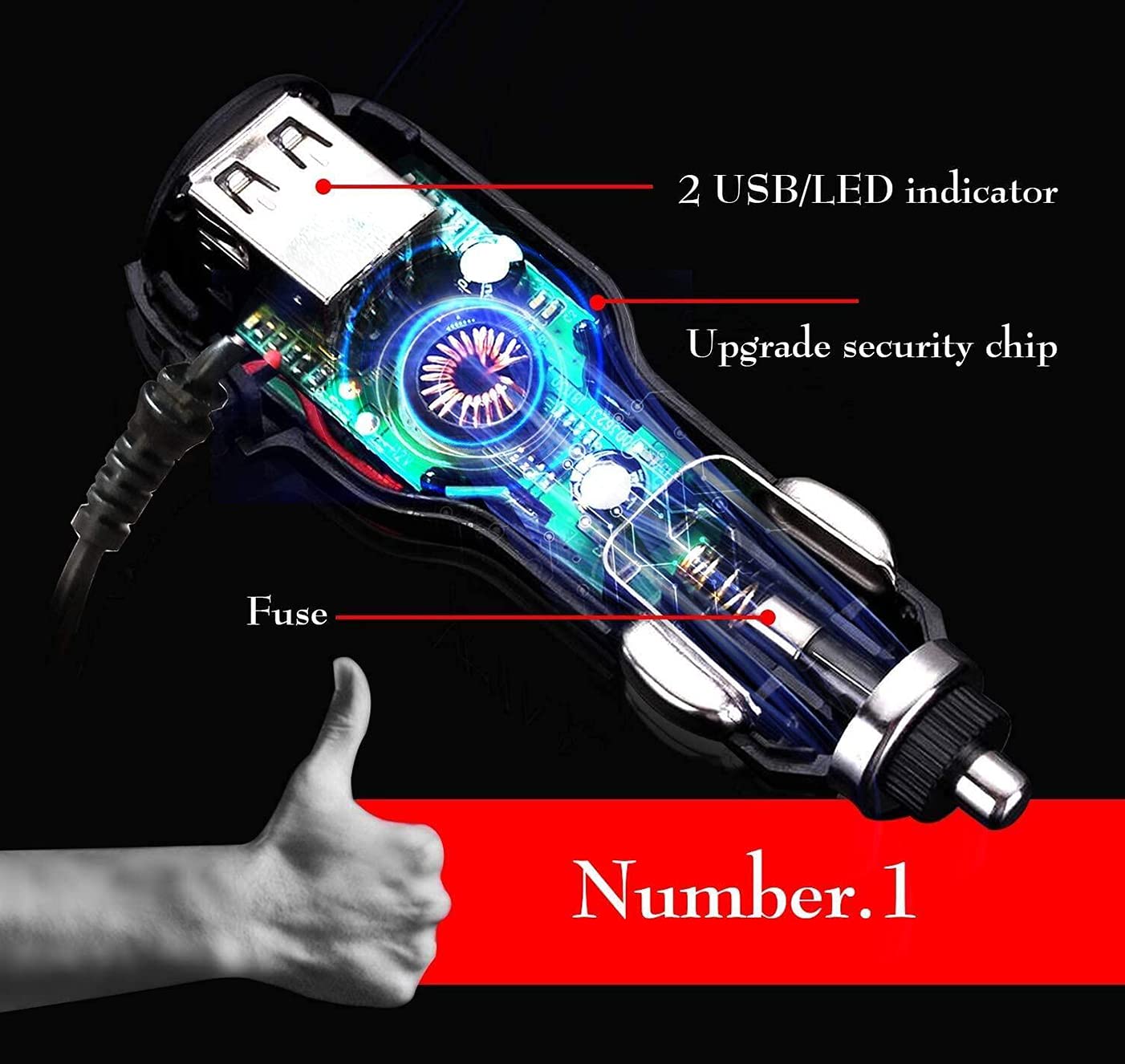 Dash Cam Charger 2024 Upgraded Micro Usb Car Charger With Dual Usb Port Compatible With Apeman, Rexing, Byakov, Akaso, Crosstour