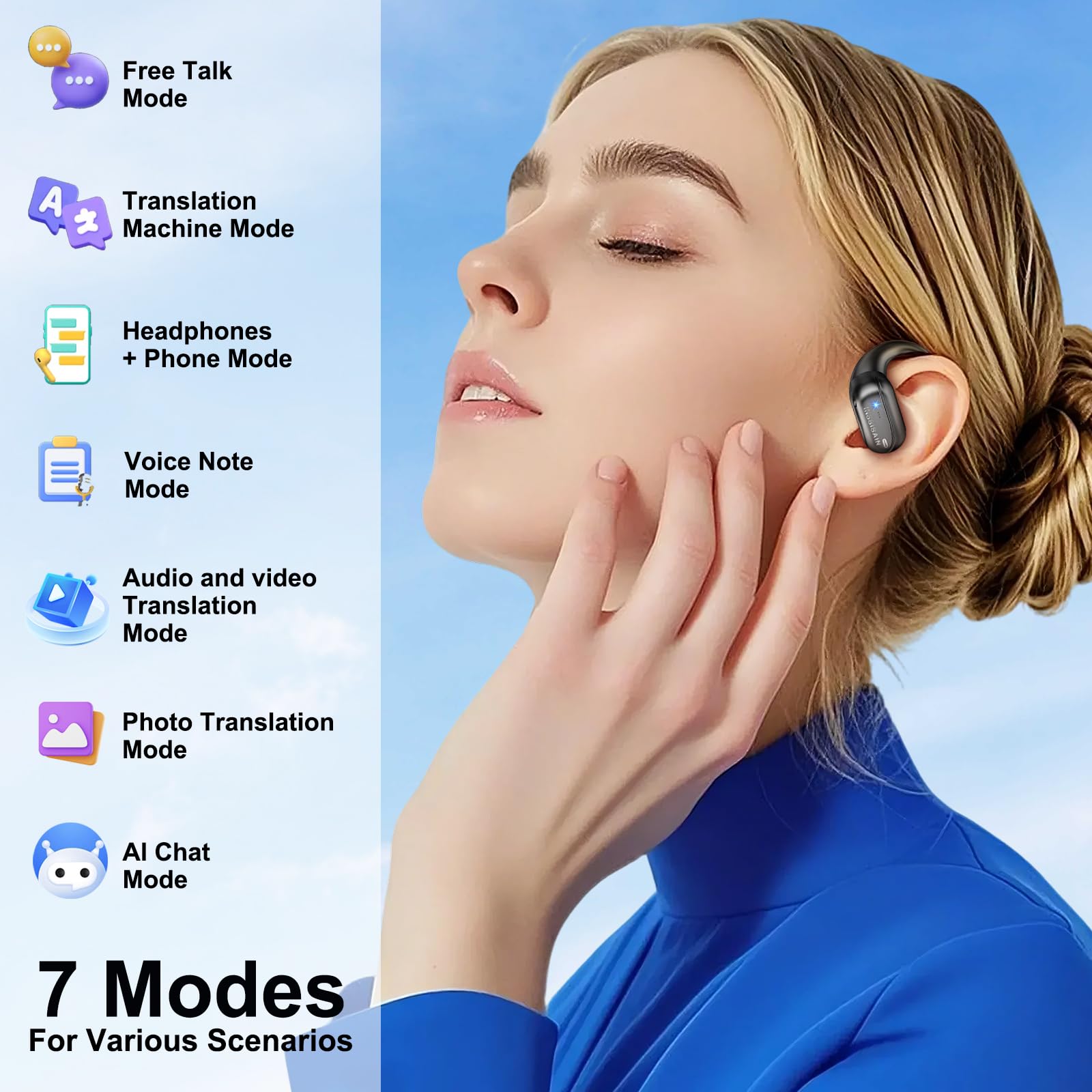 Ai Translation Earbuds Real Time 164 Languages & Accents, Audifonos Traductores Ingl  S Espaol, Ipx7 Waterproof & 10-Min Fast Ch