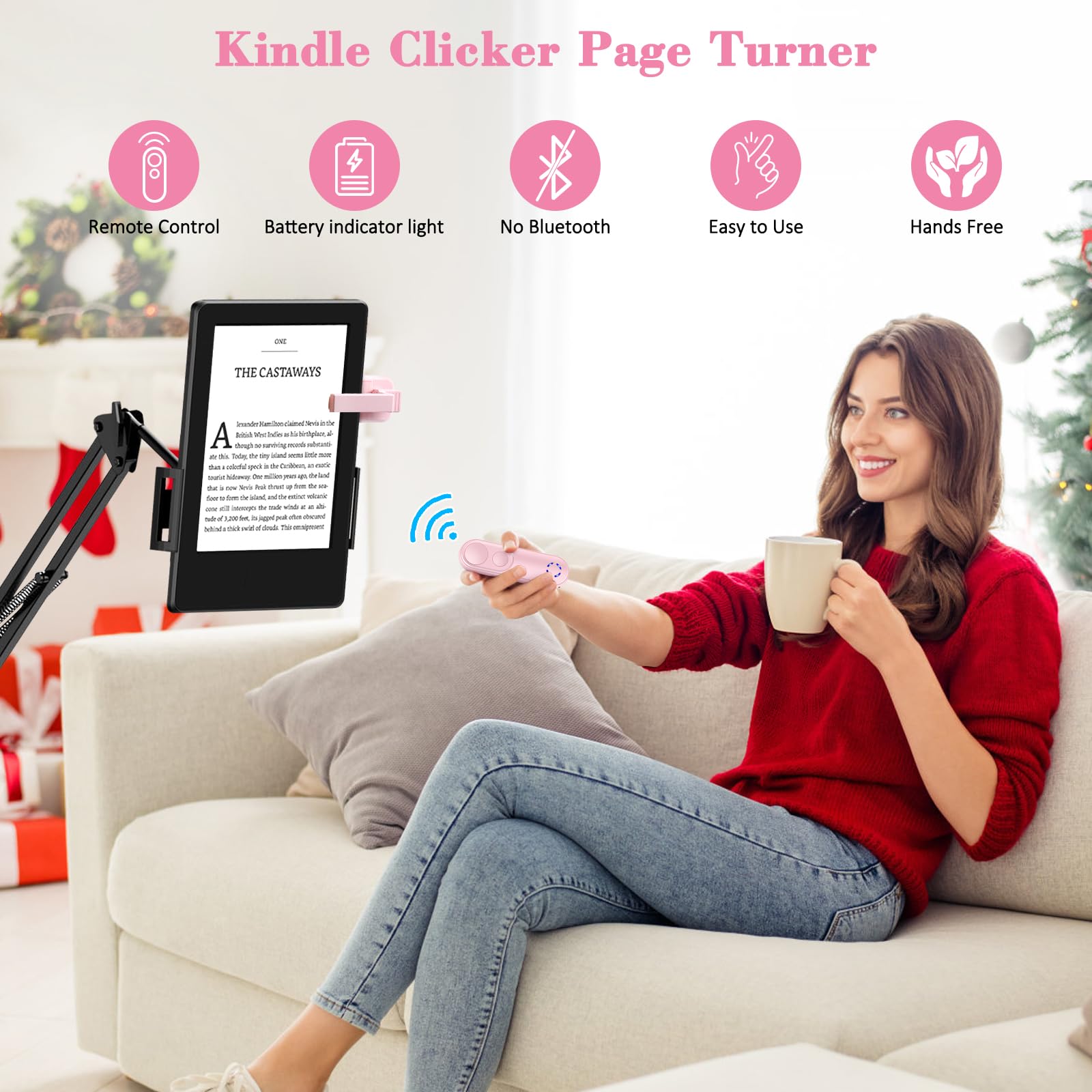 Smanu Rf Remote Control Page Turner For Kindle Paperwhite Oasis Kobo Ereaders, Remote Camera Shutter And Video, Remote Page Turn