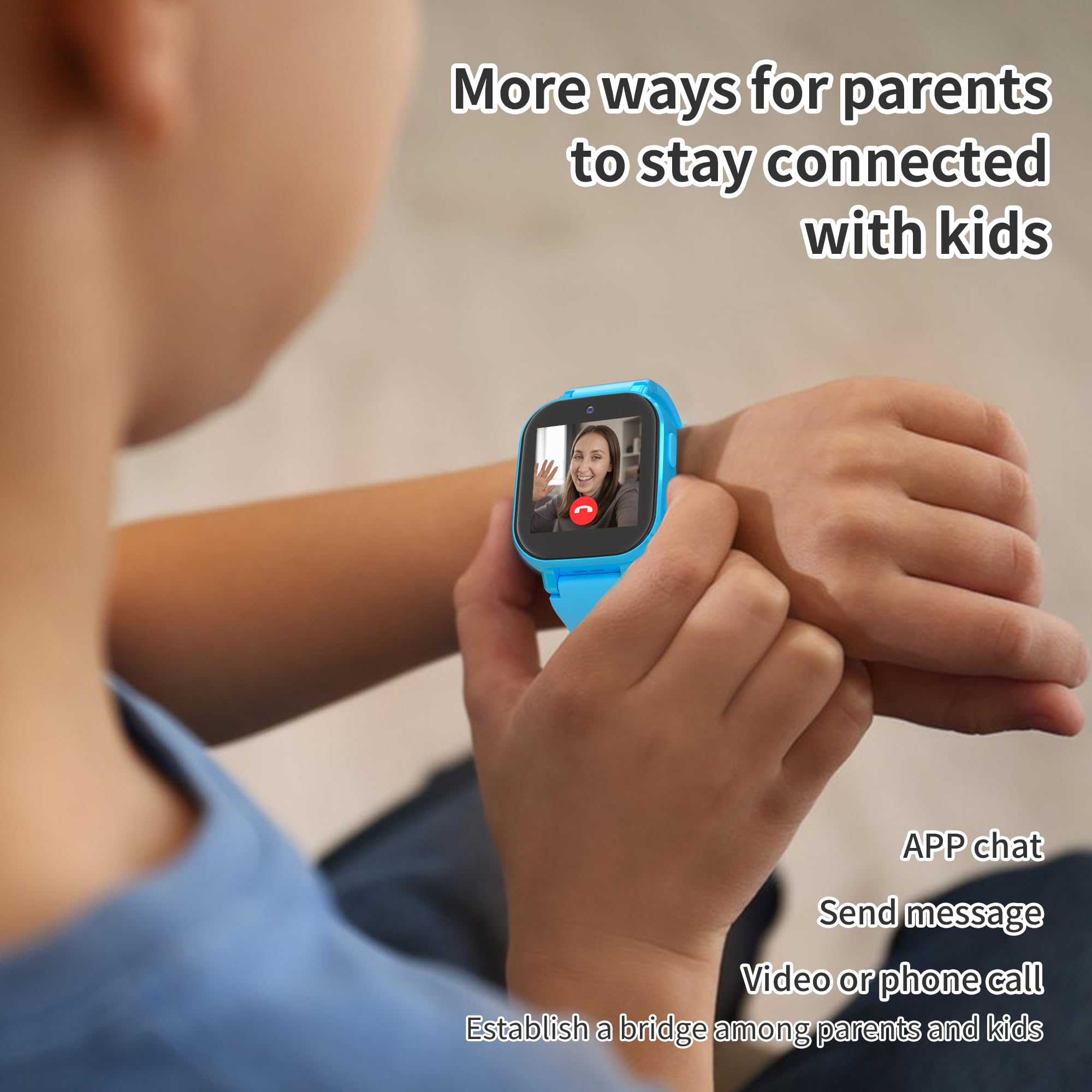 Kids Smart Watch Boys With Gps Tracker, Kids Cell Phone Watch With Two-Way Call Message Sos Puzzle Games Camera Alarm Chat Pedom