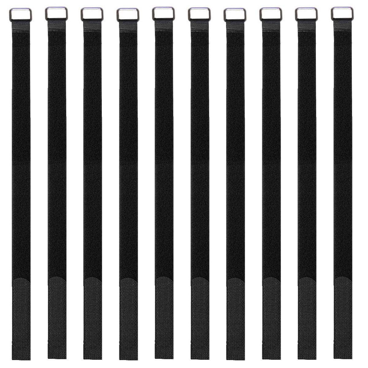 Fommen Hook And Loop Straps 10 Pack 50 Inch Straps,Reusable Cable Strap,Management Adjustable Multipurpose Hook And Loop Securin