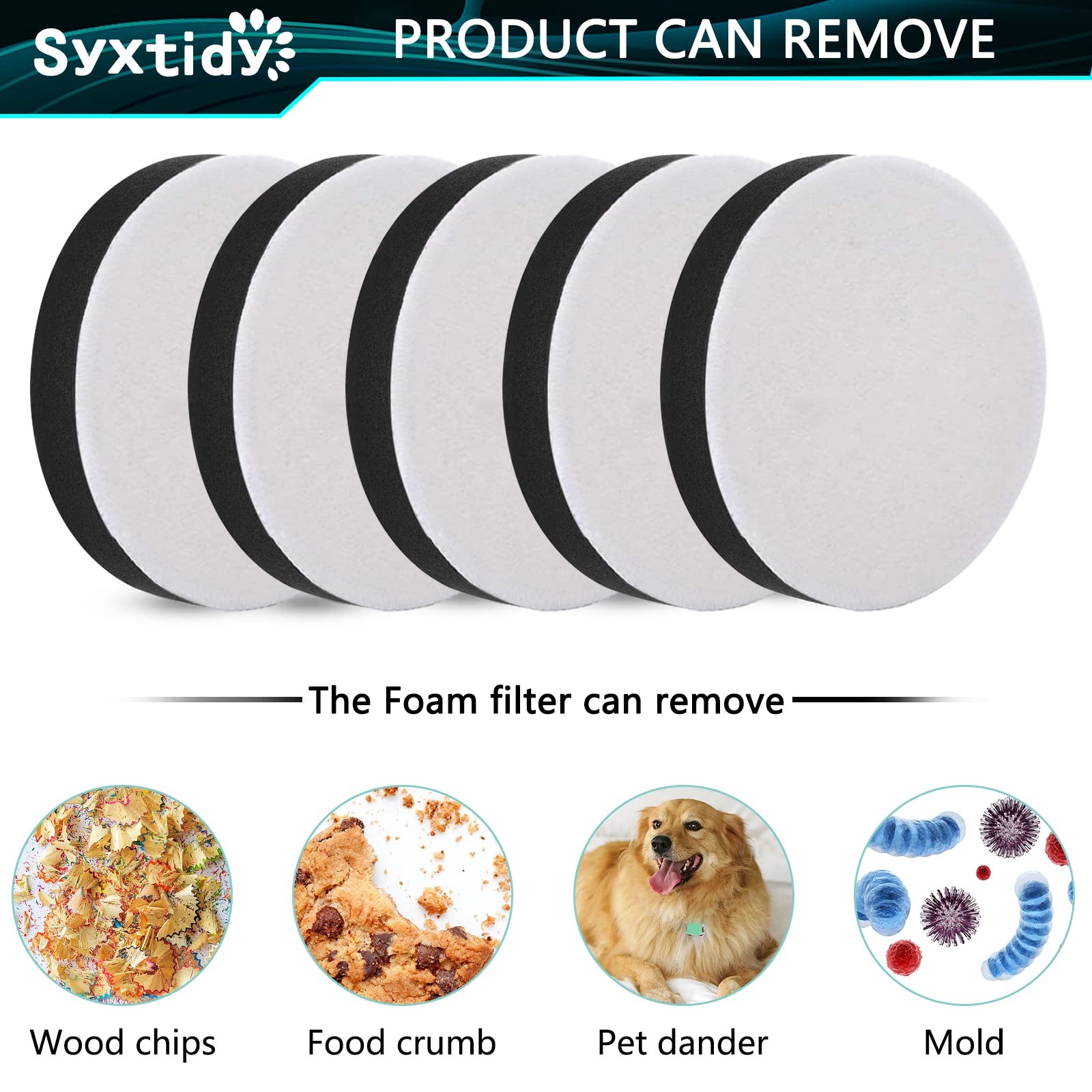 Pre Motor Filter For Eureka Neu100 Neu10Ae4 Neu102 Neu10Ae2 Neu10Ae5 Air Speed Vacuum, Part # E0106,5 Pack,White