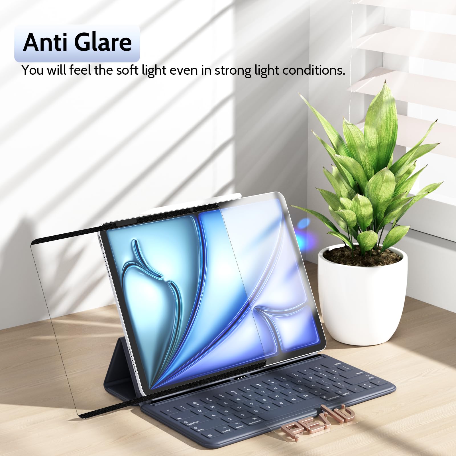 Peslv 2 Pack Magnetic Paperfilm For Ipad Air 6Th 13 Inch 2024, Feel Like Writing Drawing On Paper, Matte Removable Anti Glare Fi