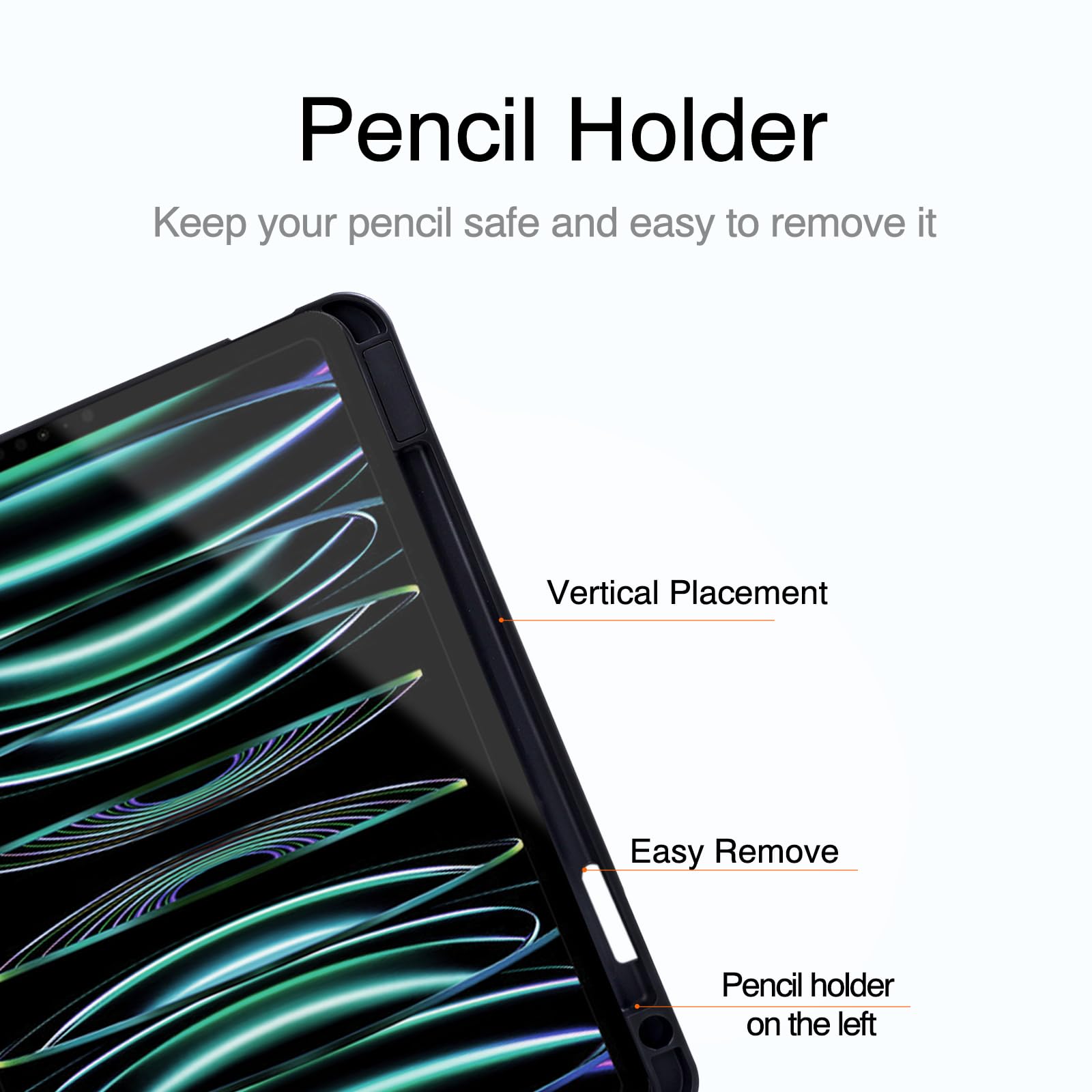 Anpredo Case For Ipad Pro 11 Inch With Pencil Holder, Auto Wake/Sleep, Magnetic Clasp, Cover For Ipad Pro 11 1St/2Nd/3Rd/4Th Gen