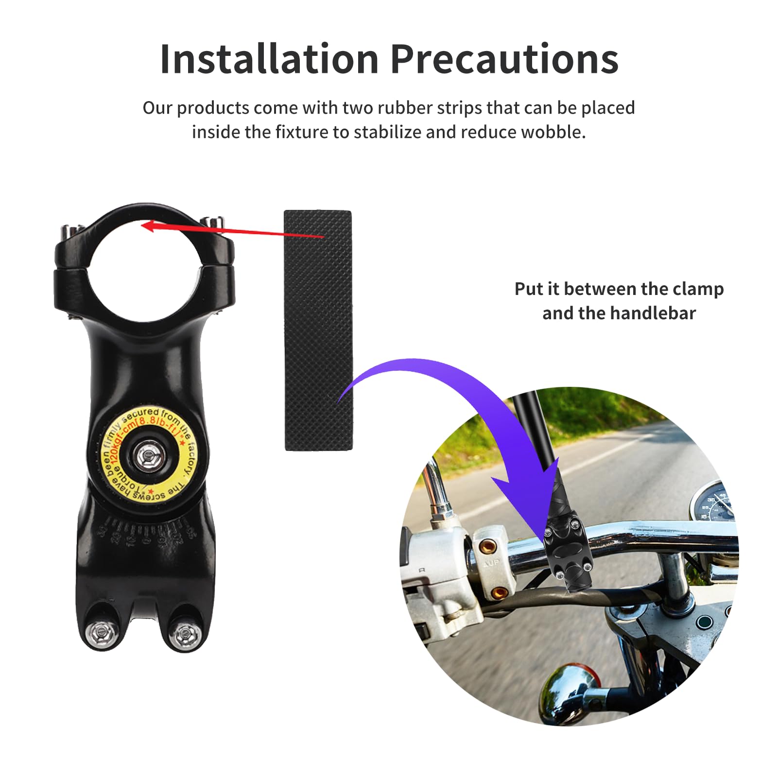 Motorcycle Invisible Selfie Stick, Bike Selfie Stick Handlebar Mount Camera Bracket, Action Camera Bracket Adapter Clamp Holder,