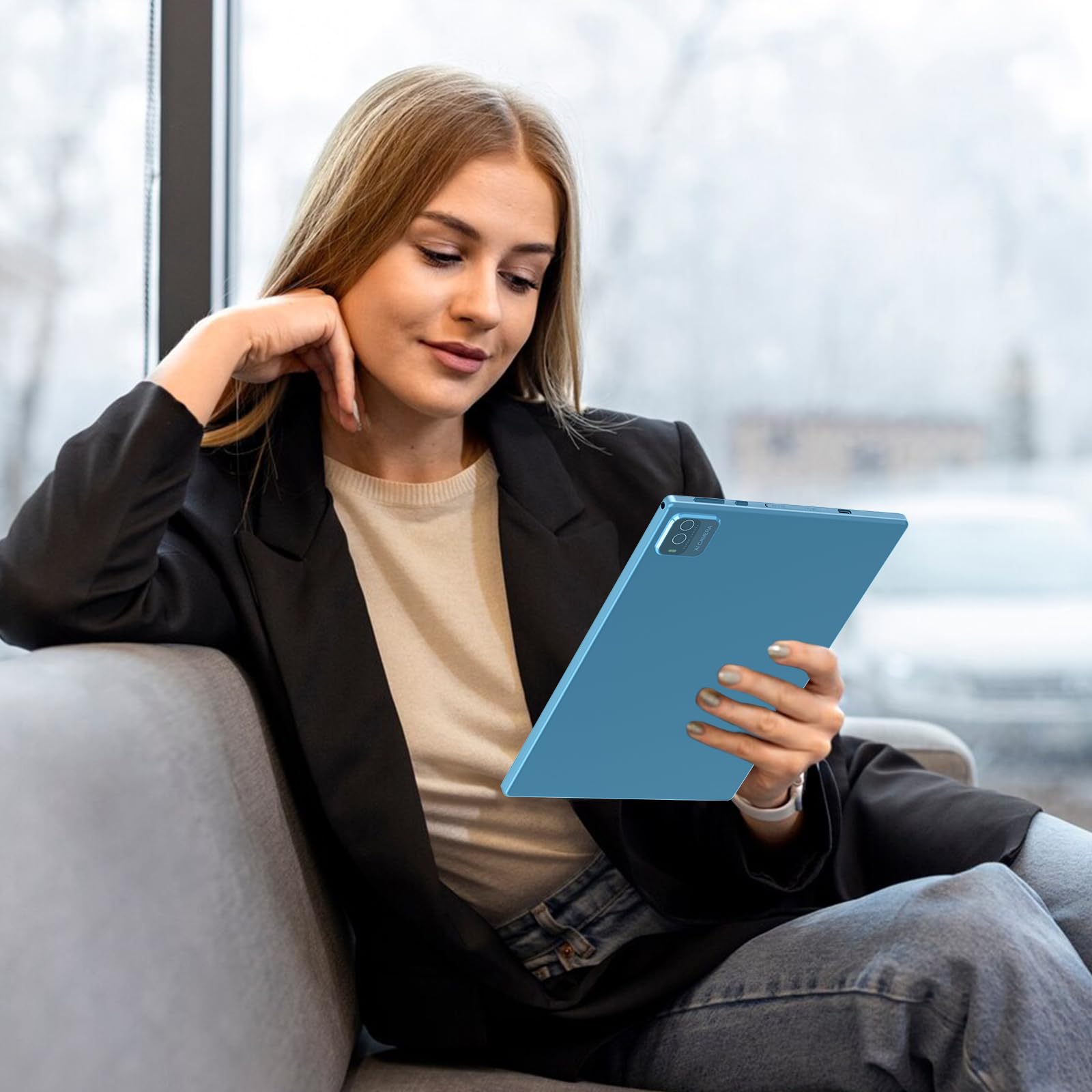 Zzb Tablet With Keyboard 10 Inch Tablets Android 13 Tableta 2 In 1 Tablet 8Gb+128Gb/1Tb Expansion Game Tab Included Case Wireles