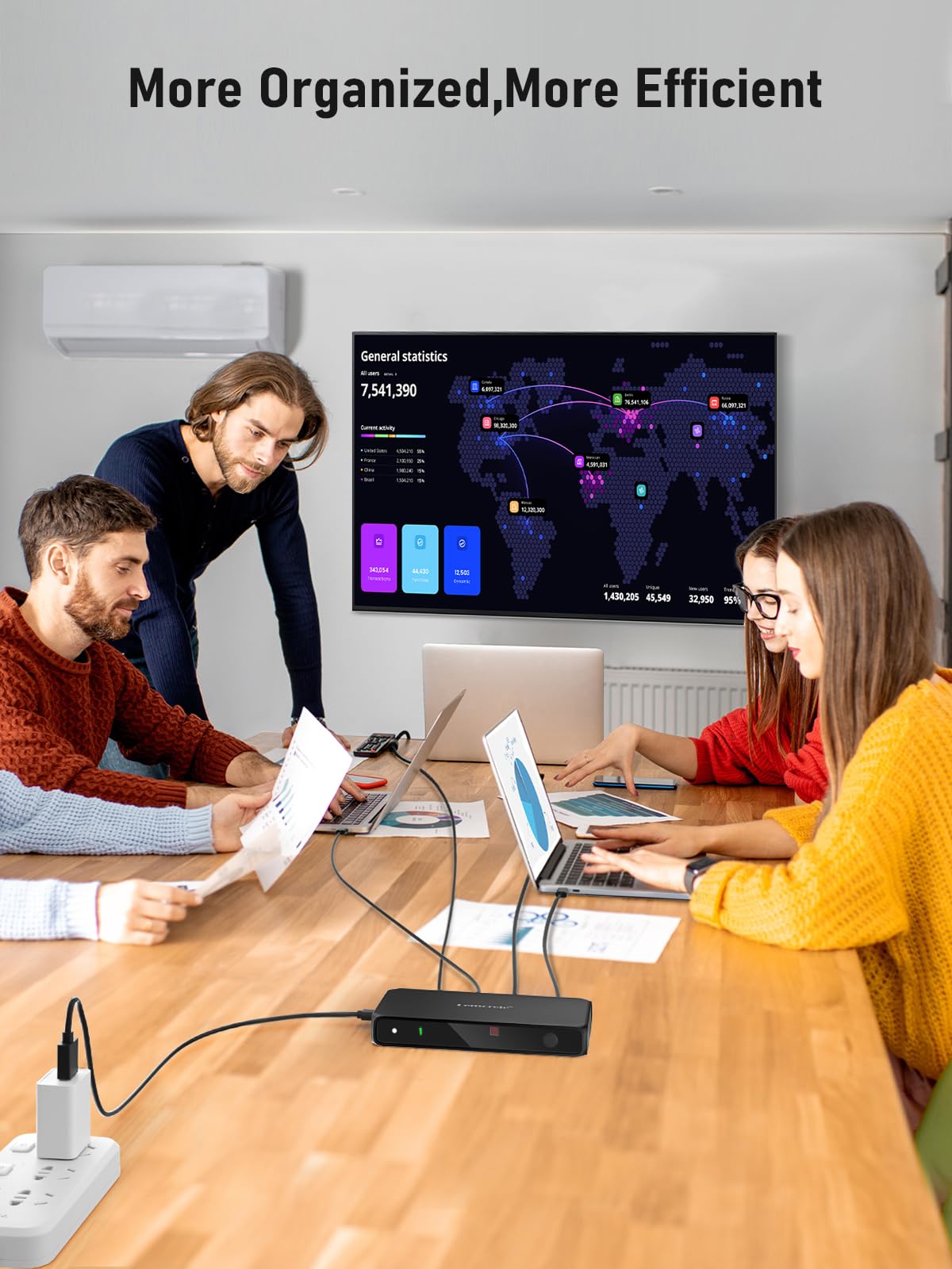 Hdmi Splitter 4K, Lemorele Hdmi Switch 3 In 1 Out With Remote Control, Hdmi Switcher With 1M Usb C Charging Cable, 4K @ 30Hz Hdm