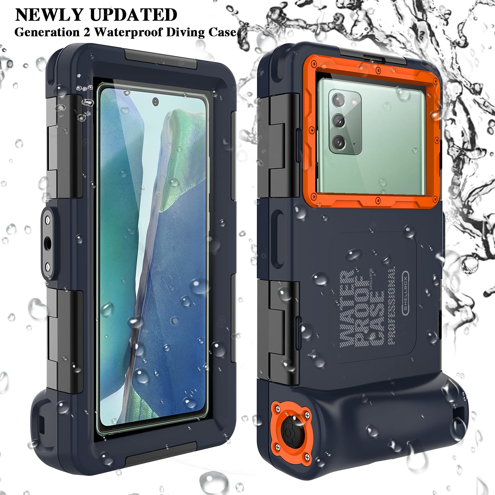 Professional Diving Upgrade Waterproof Protective Case, Outdoor Swimming Snorkeling Surfing Underwater Photo Video Housing For I
