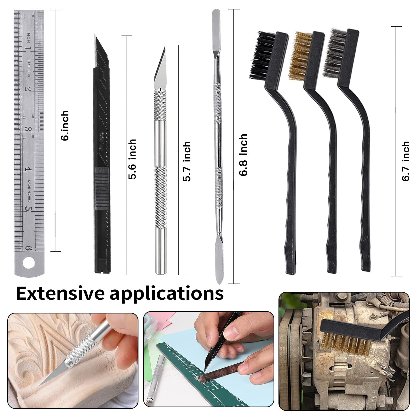 Hijirh 165 Pcs Pro Grade 3D Printing Tool Kit,3D Printer Tool Kits,Diverse 3D Printer Accessory Including Electric Polishing Mac