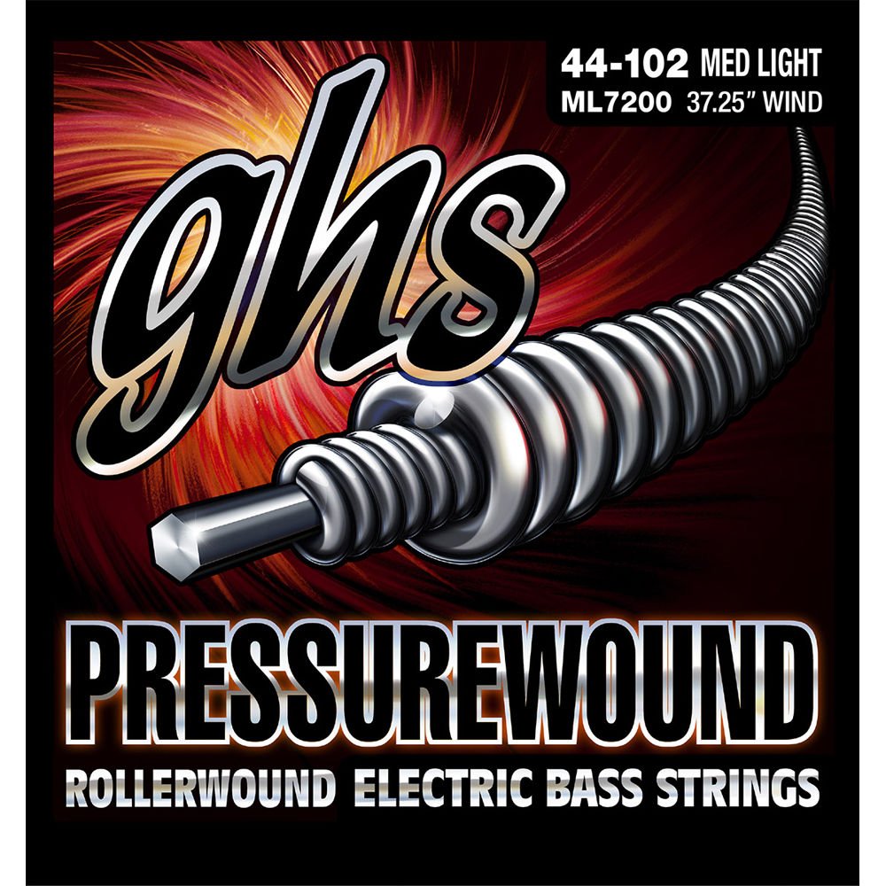 Ghs Pressurewound Bass Strings   Medium Light Set (Ml7200)   044 102
