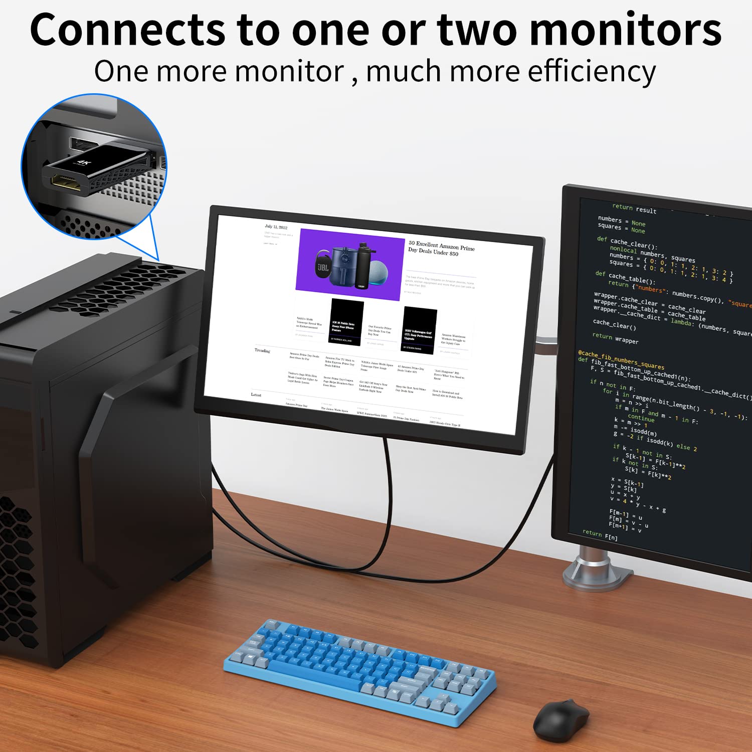 4K Displayport To Hdmi Adapter 2 Pack,24K Gold Plated Uni Directional Display Port Dp To Hdmi Passive Adapter Compatible For Hp,