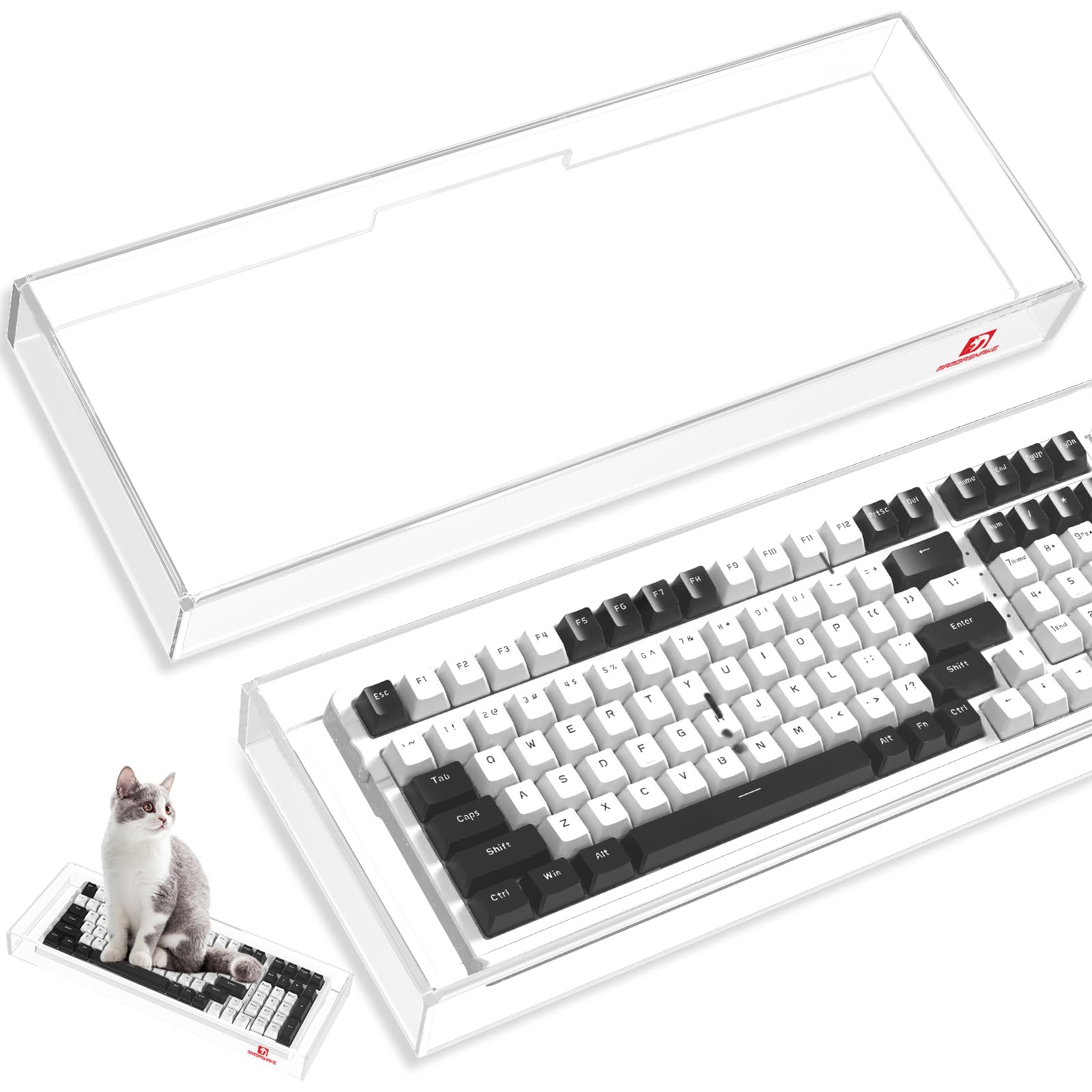 Ziyou Lang Kc04 Acrylic Clear Transparent Keyboard Cover(17.4 * 6.5 * 1.89) With Dustproof Waterproof Anti Hit Anti Cat Protecti