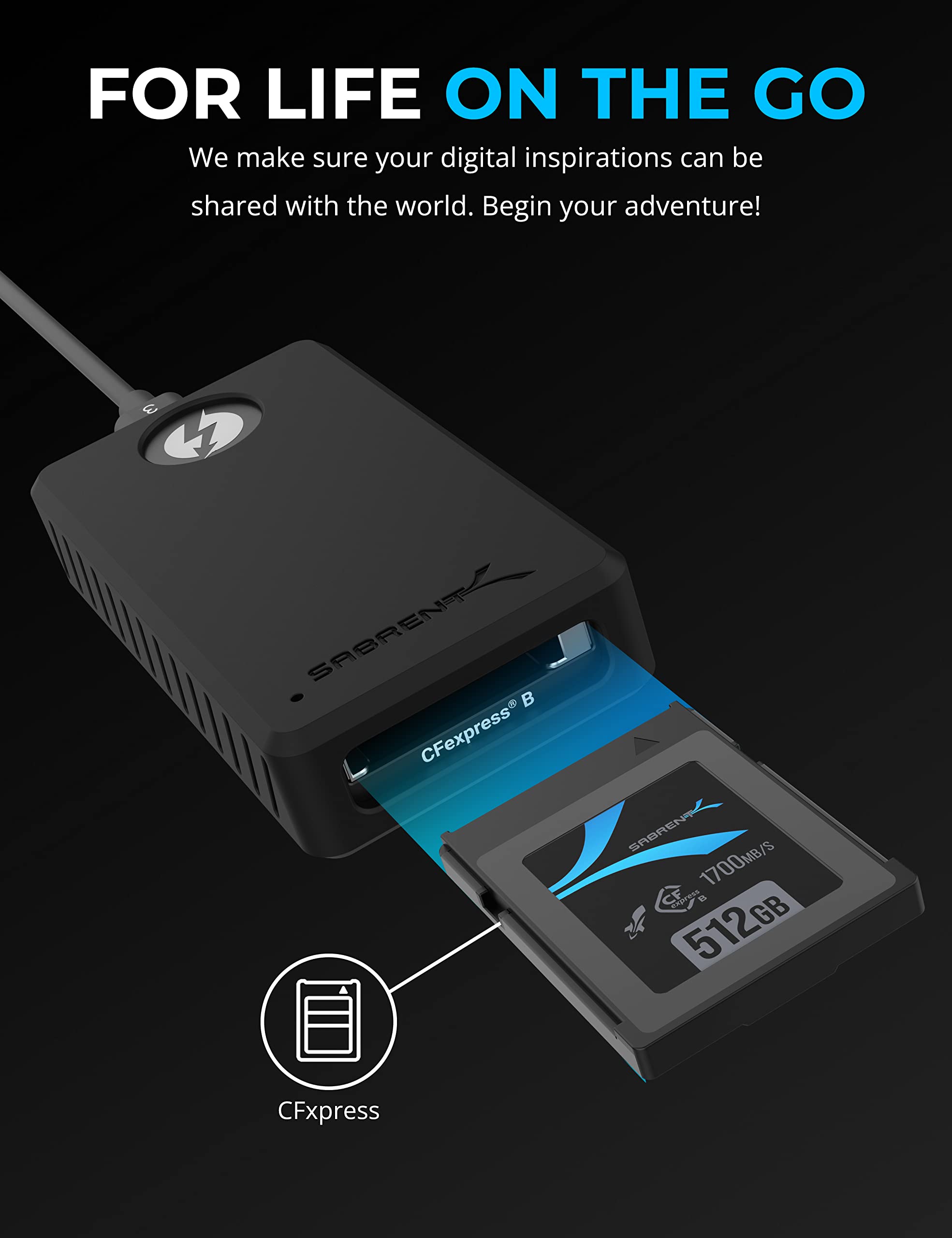 Sabrent Thunderbolt 3 & Usb 3 Type C To Cfexpress Card Reader (Cr T3Cf)