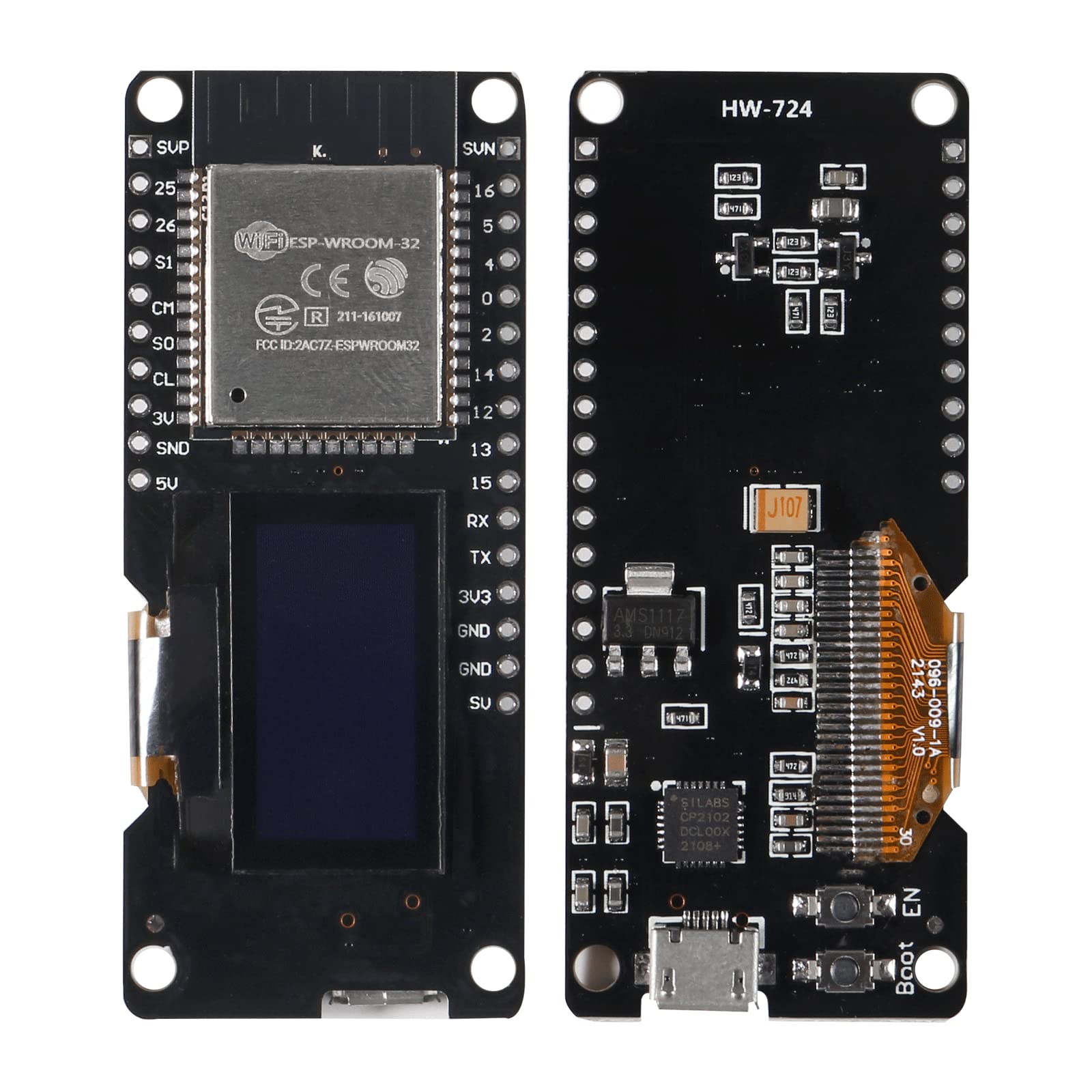 Aitiao 2Pcs 0.96'' Oled Esp32 Esp32 Display 2.4Ghz Wifi Bluetooth Dual Mode Development Board Display For Wemos D1 Ap Sta