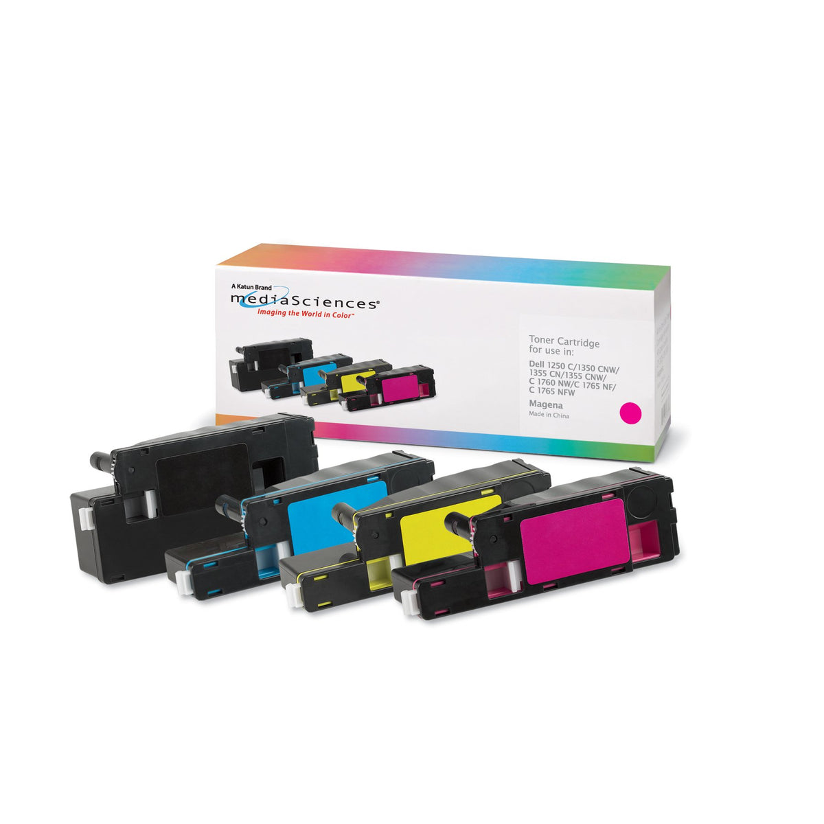 Media Sciences Remanufactured 331 0779 High Yield Toner, 1,400 Page Yield, Yellow