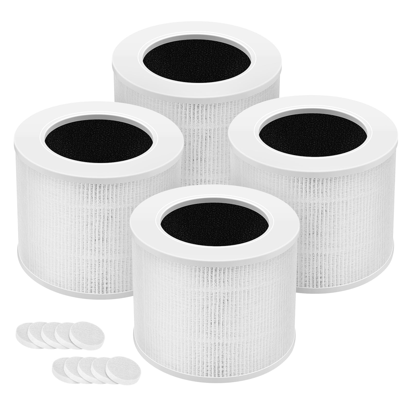 4 Pack Core Mini H13 True Hepa Replacement Filter For Levoit Core Mini Air Purifiers, 3 In 1 Core Mini Rf Filter Replacement
