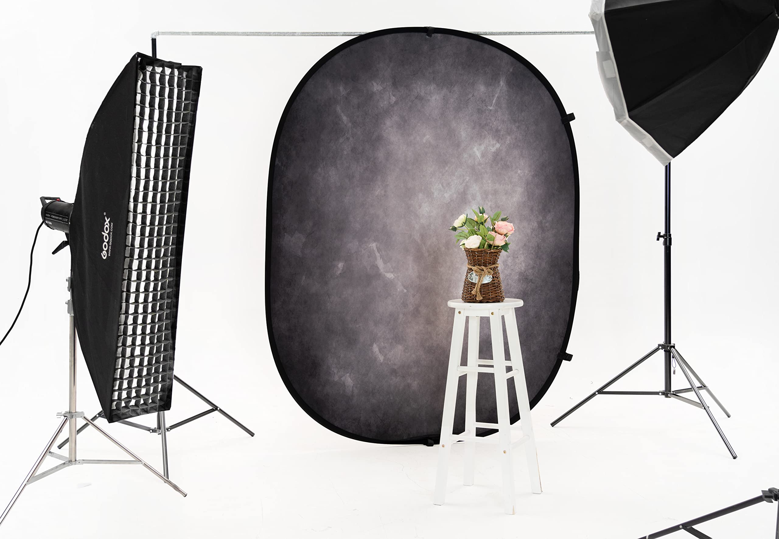 Kate 5X6.5Ft Collapsible Backdrop Pop Up Photo Backdrops Grey Brown Portable Background For Portrait Photography, For Video, For