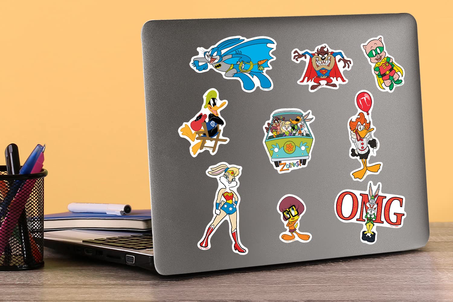 GRAPHICS & MORE Looney Tunes 50ct Vinyl Stickers Variety Pack - Great for Laptops, Water Bottles, Scrapbooking, Indoor/Outdoor Use