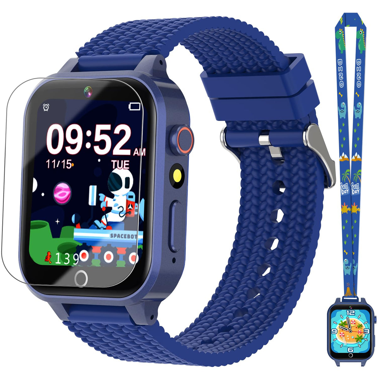 Kids Smart Watch For Boys Age 5-12, Kids Watch With 26 Games, Camera Music Player Pedometer Habit Tracking Hd Touchscreen Flashl