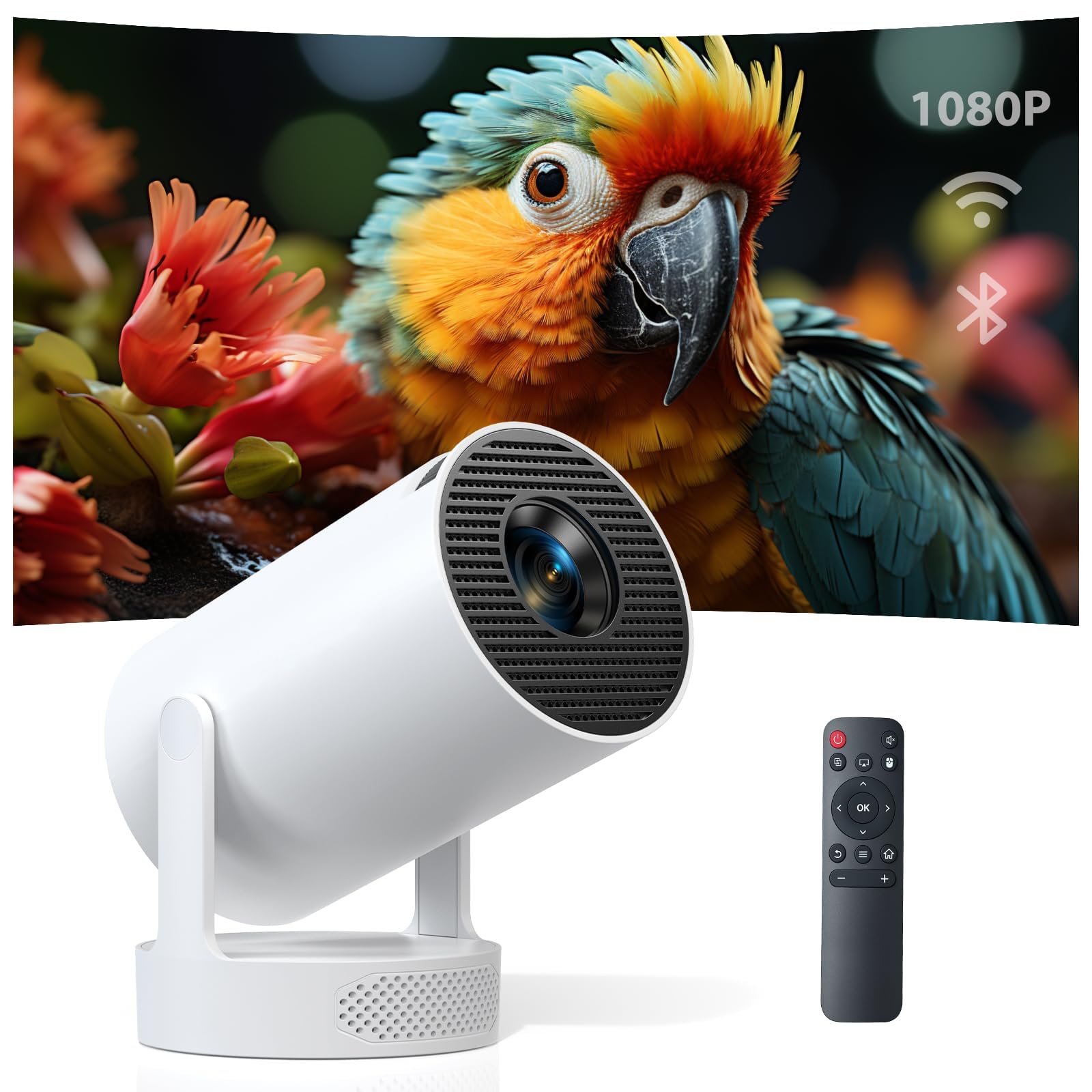 Mini Projektor Links Smart Mini Projector with Android 11 & 5000+ Apps, 4K Supported Full H ...