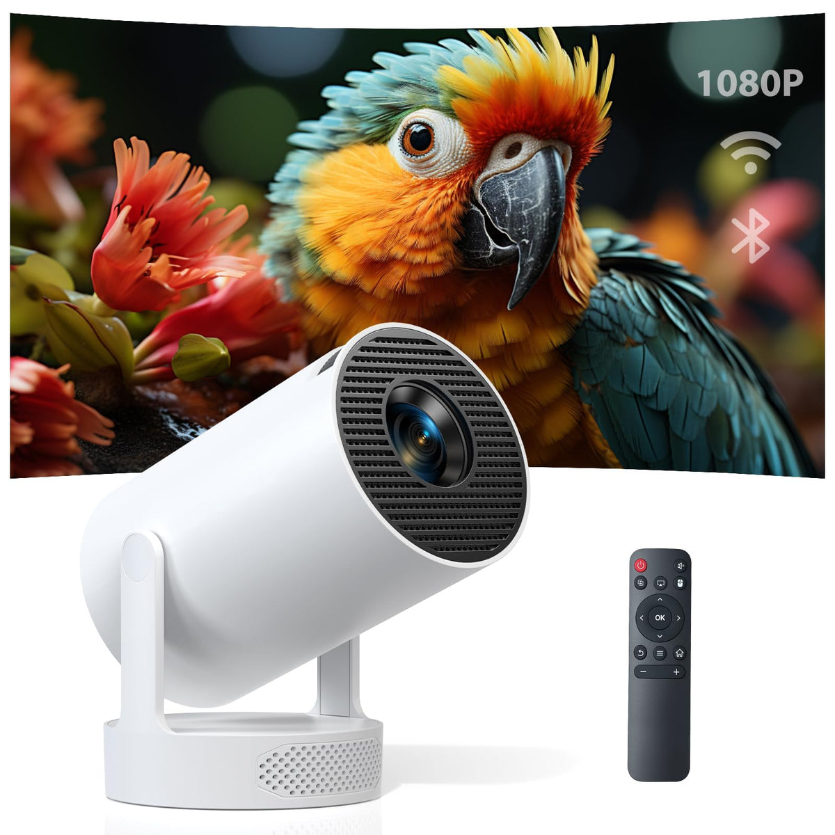 Smart Mini Projector with Android 11 & 5000+ Apps, 4K Supported Full H ...
