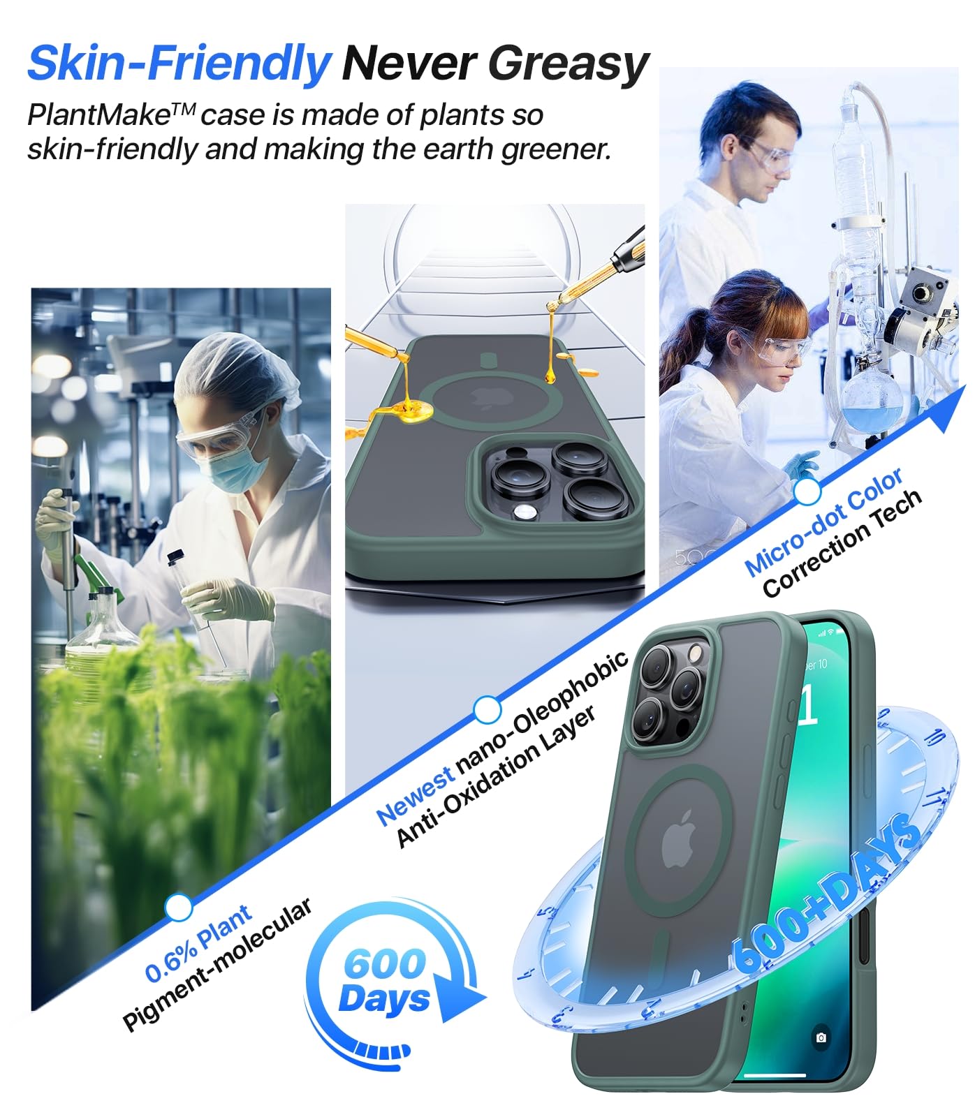 Aulofe Magnetic Shockproof For Iphone 16 Pro Max Case,Skin Friendly[Compatible With Magsafe] [Military Grade Protection]Anti Yel