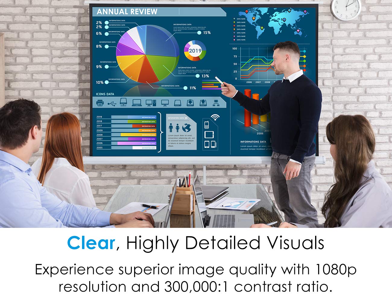 Optoma Zh403 1080P Professional Laser Projector | Duracore Laser Light Source Up To 30,000 Hours | Crestron Compatible | 4K Hdr Input | High Bright 4000 Lumens | 2 Year Warranty,White