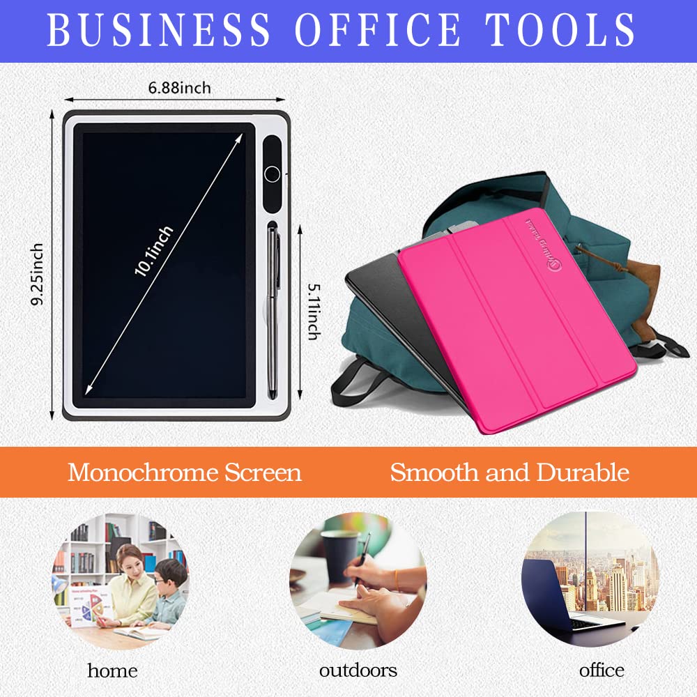 Lcd Writing Tablet 10 Inch Electronic Handwriting Pad Doodle Board With Leather Protective Case Christmas Birthday Gifts For Kid