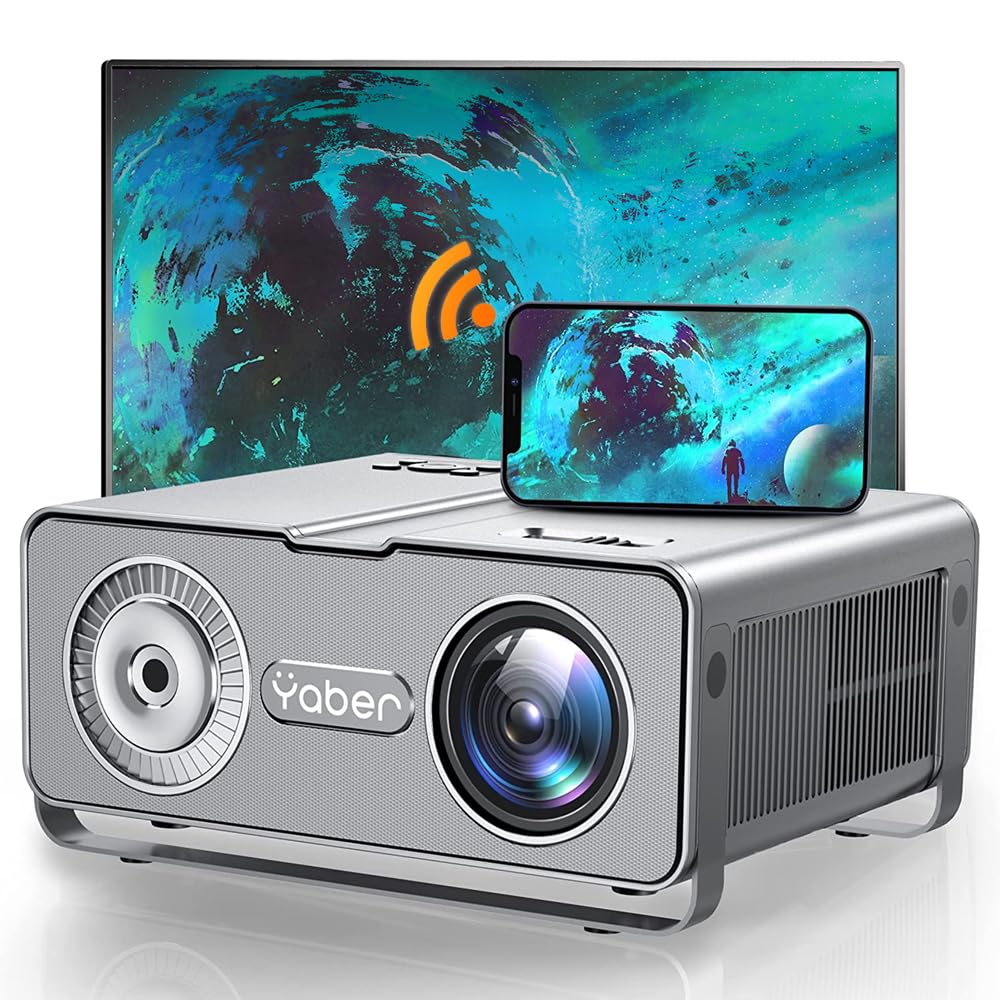 Yaber U10 Se Projector With Wifi And Bluetooth, Native 1080P, 4K Supported, Projector For Outdoor Movies, 300 Inch, Zoomable, 10
